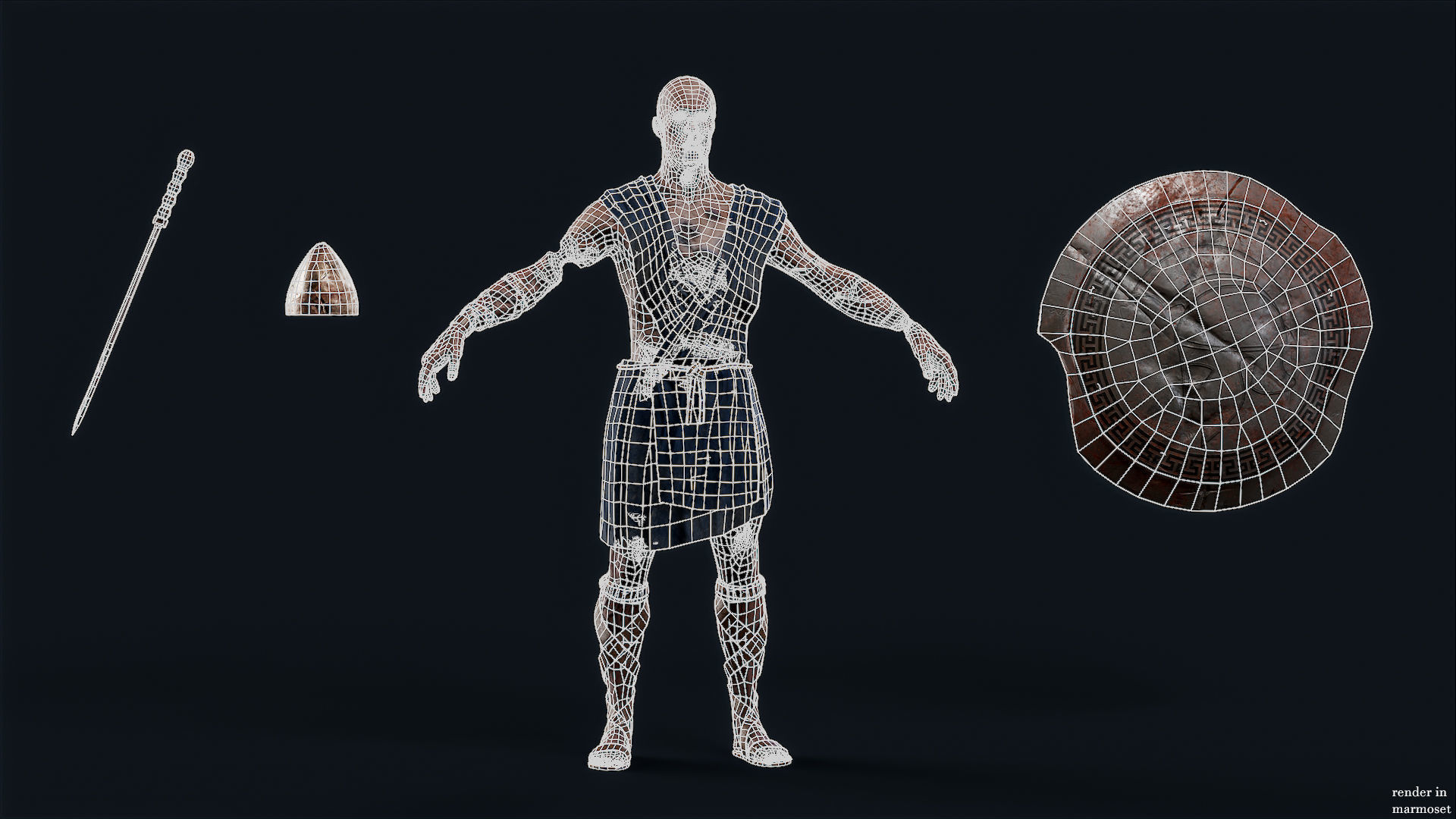 SPARTAN ILOTE UNDEAD 3 Low-poly 3D model_14