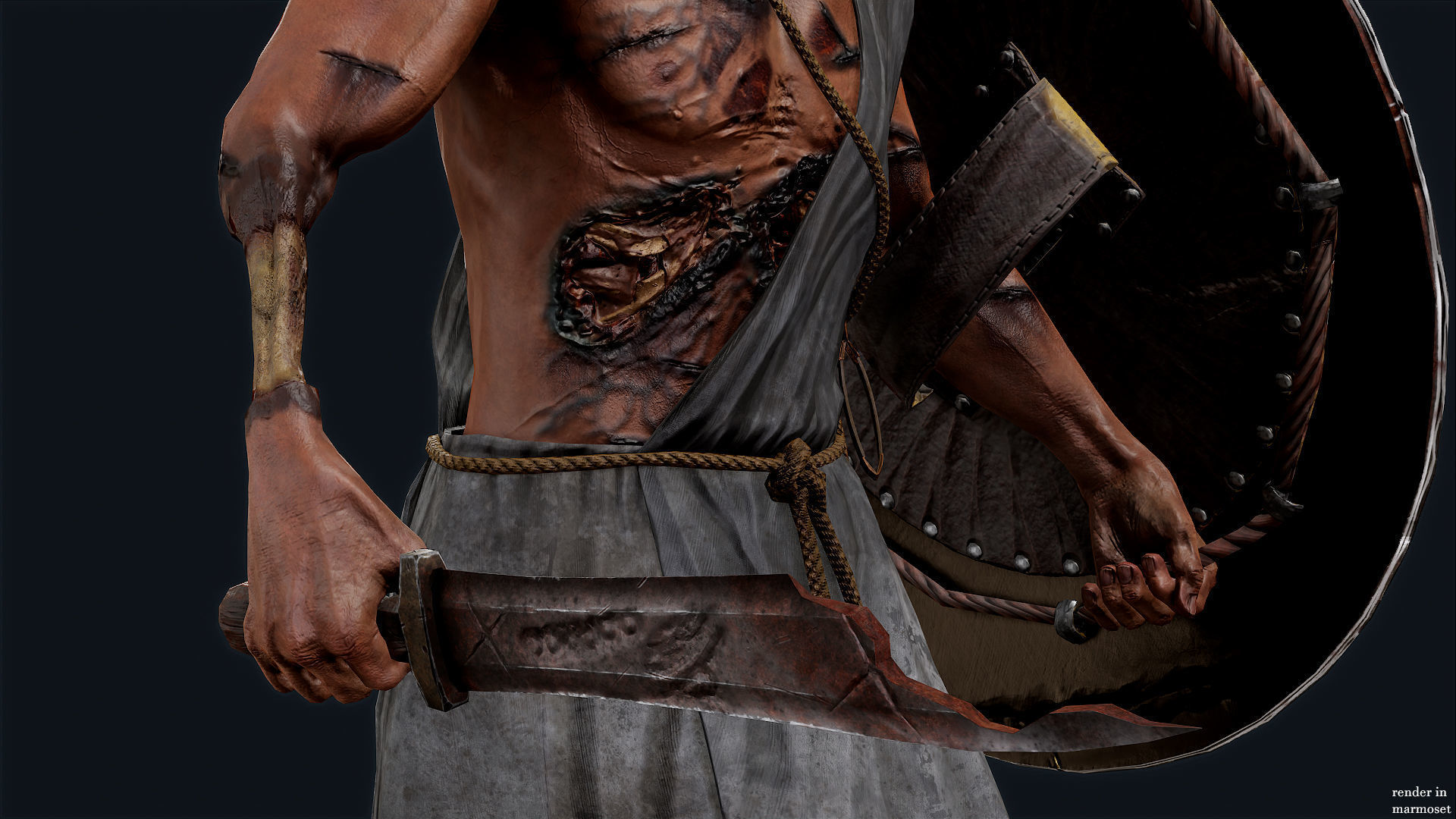 SPARTAN ILOTE UNDEAD 4 Low-poly 3D model_4