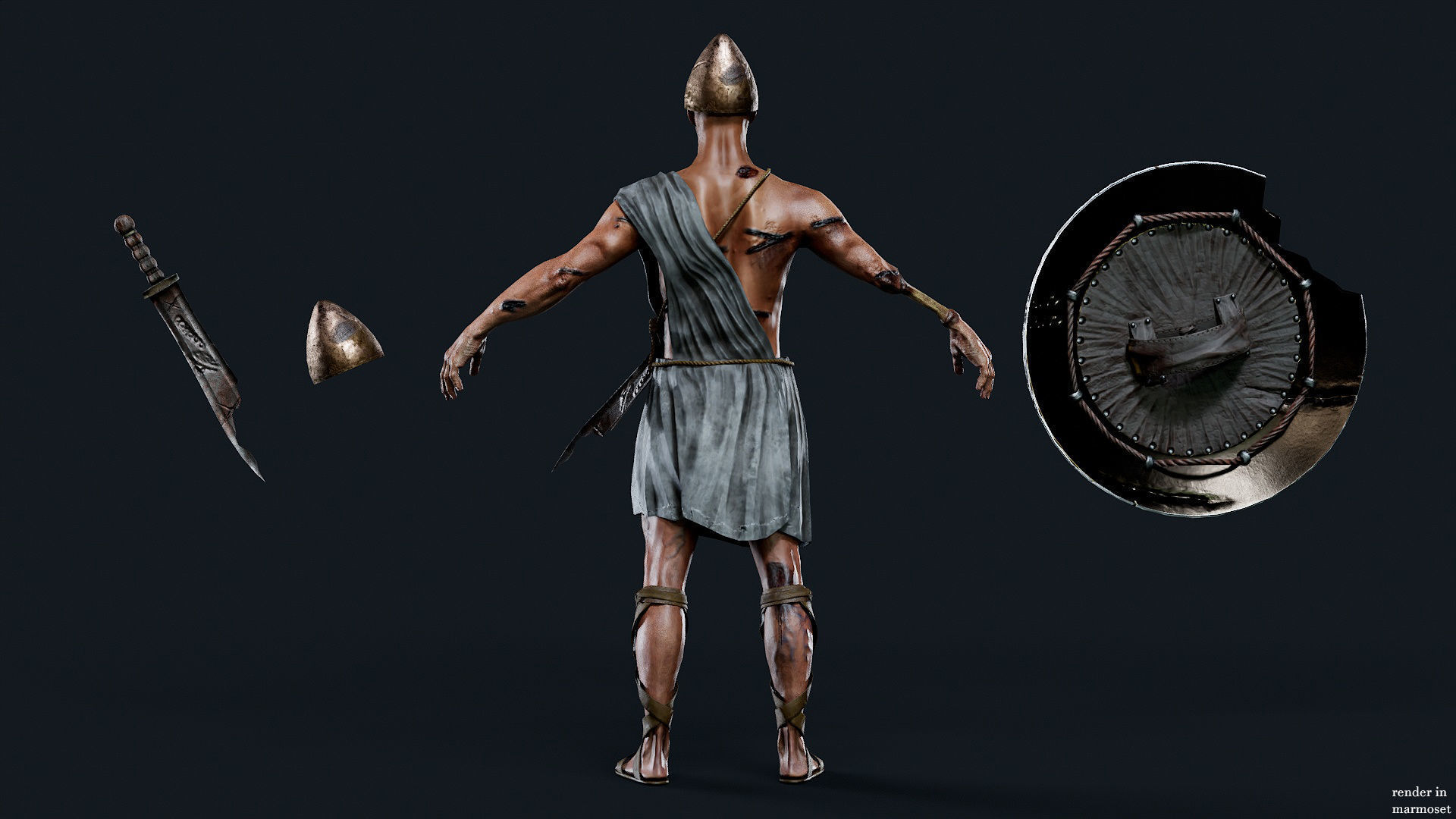 SPARTAN ILOTE UNDEAD 4 Low-poly 3D model_10