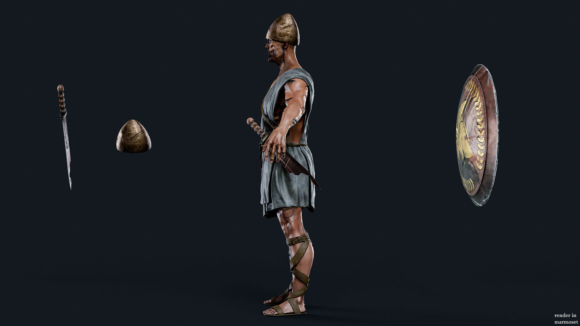 SPARTAN ILOTE UNDEAD 4 Low-poly 3D model_11