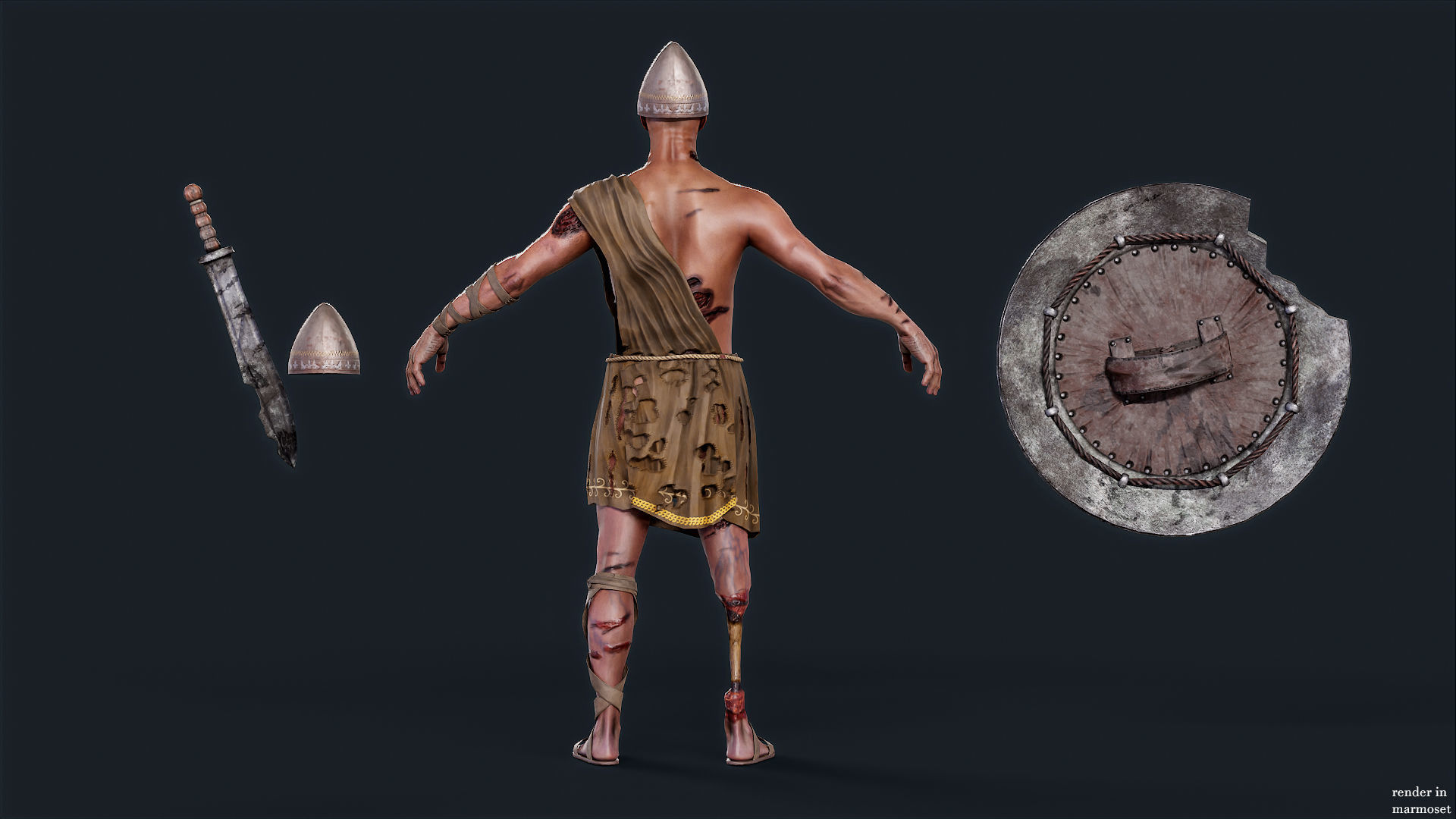SPARTAN ILOTE UNDEAD 5 Low-poly 3D model_11