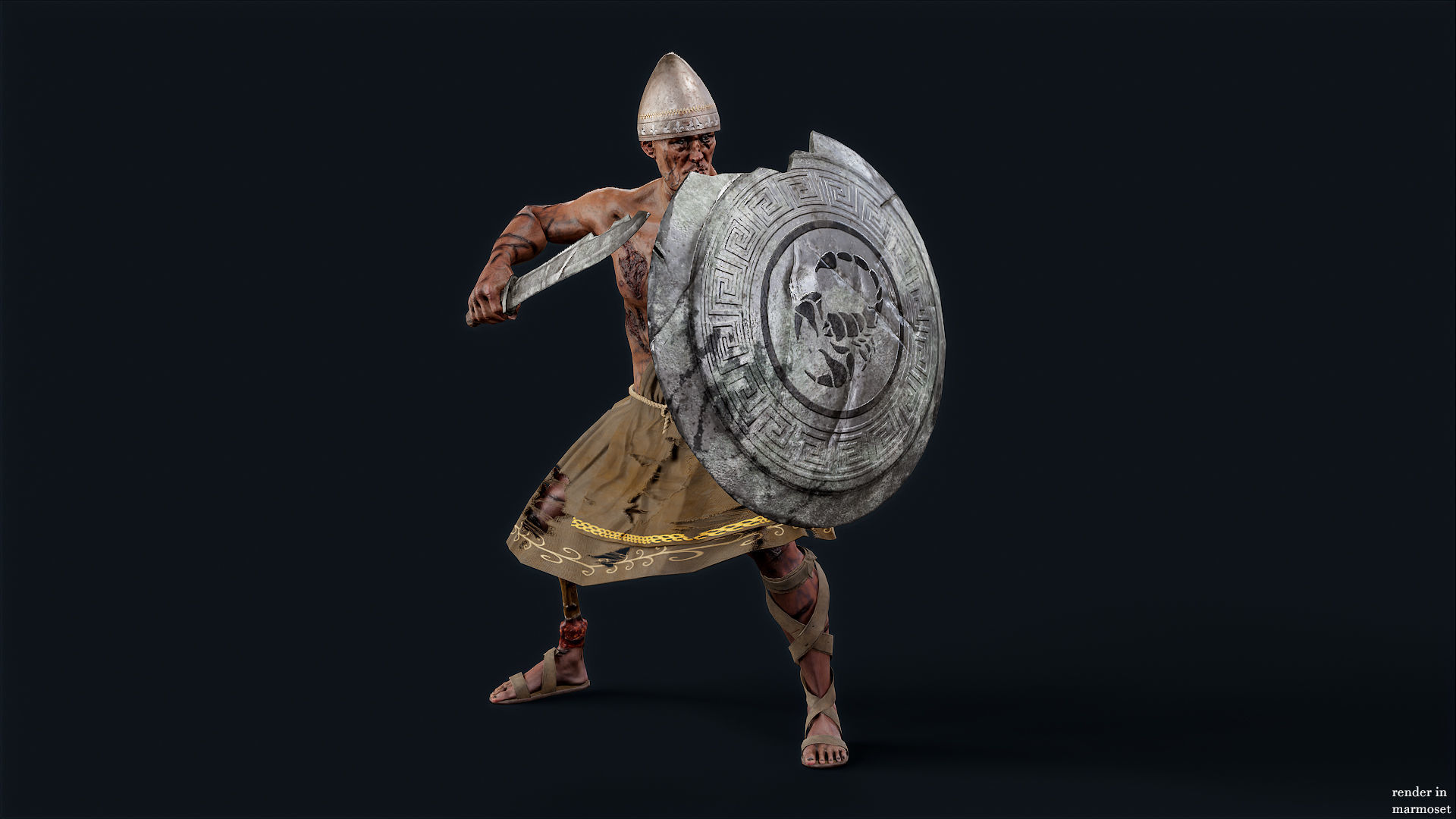 SPARTAN ILOTE UNDEAD 5 Low-poly 3D model_5