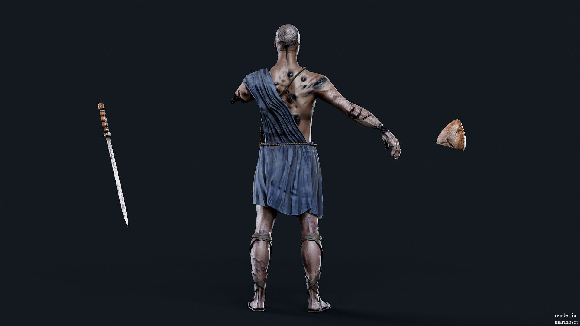 SPARTAN ILOTE UNDEAD 6 Low-poly 3D model_12
