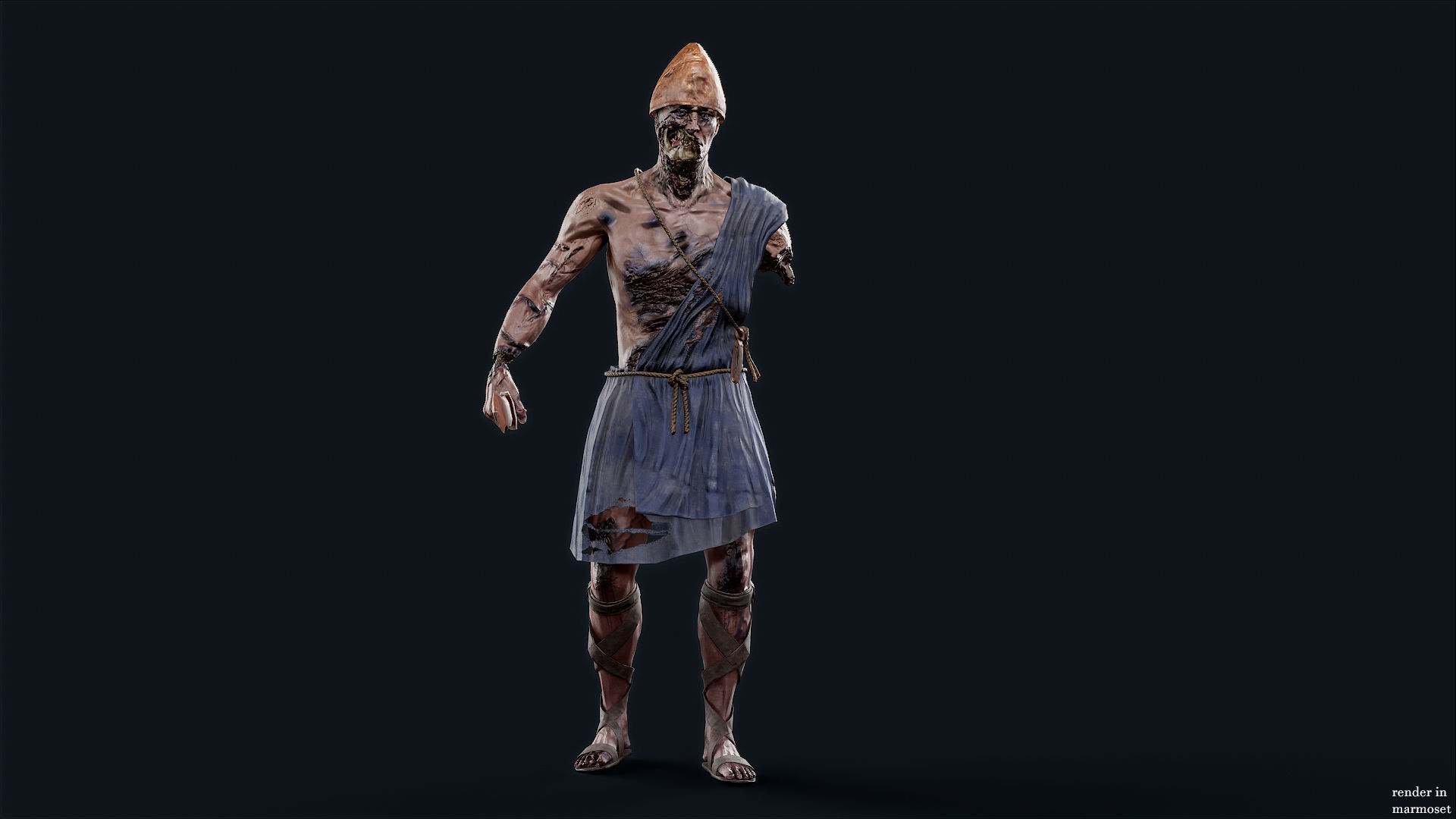 SPARTAN ILOTE UNDEAD 6 Low-poly 3D model_5