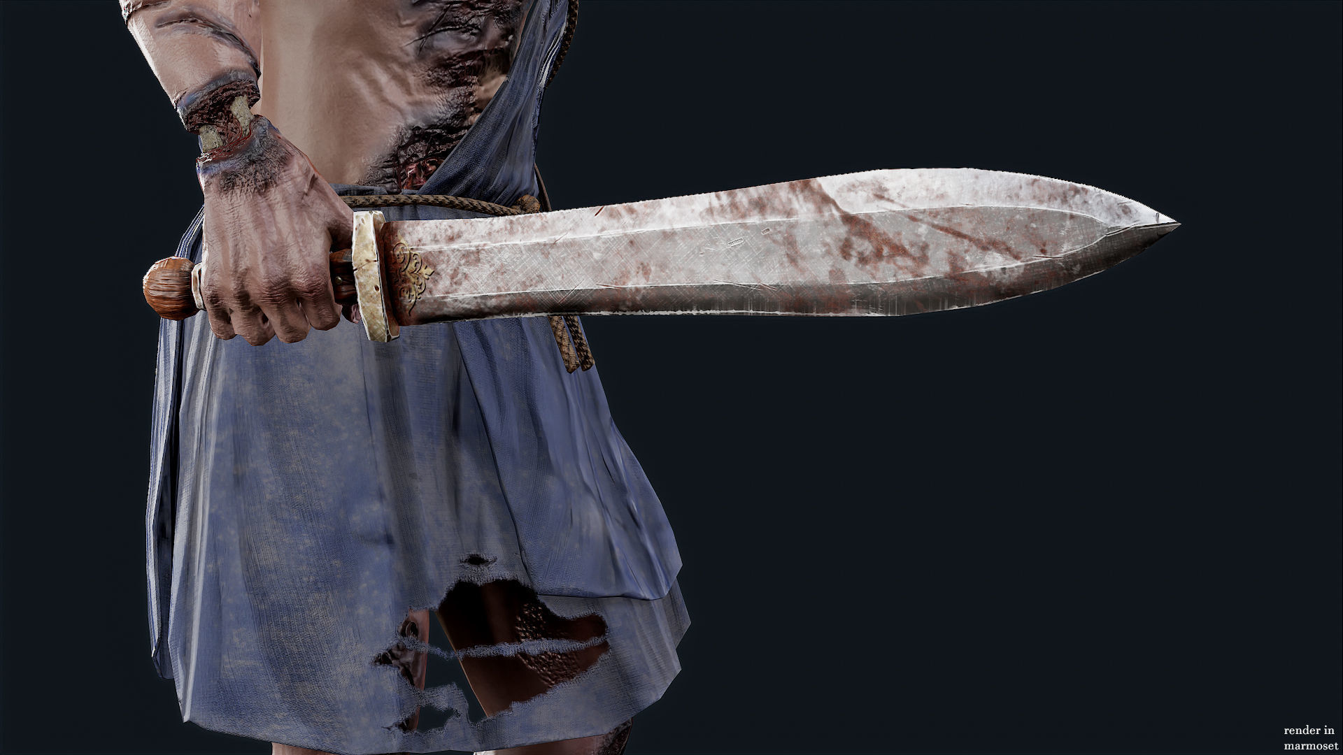 SPARTAN ILOTE UNDEAD 6 Low-poly 3D model_8