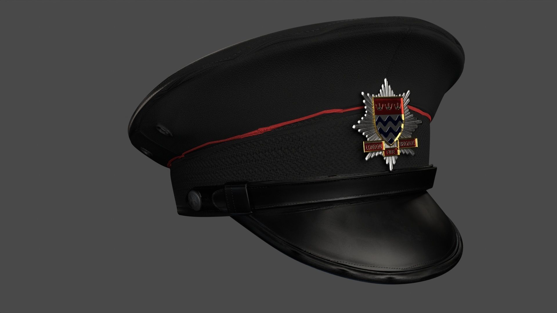 3D Model Collection of Modern London Fire Brigade Formal Uniform Low-poly 3D model_15