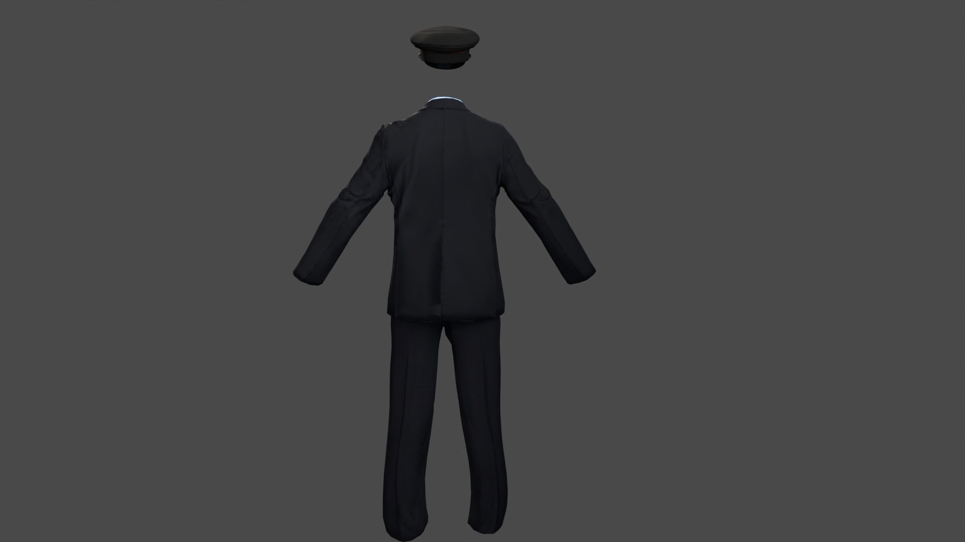 3D Model Collection of Modern London Fire Brigade Formal Uniform Low-poly 3D model_5