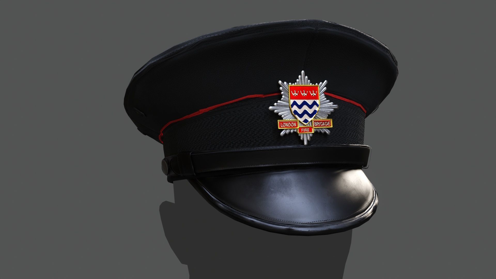 3D Model Collection of Modern London Fire Brigade Formal Uniform Low-poly 3D model_14
