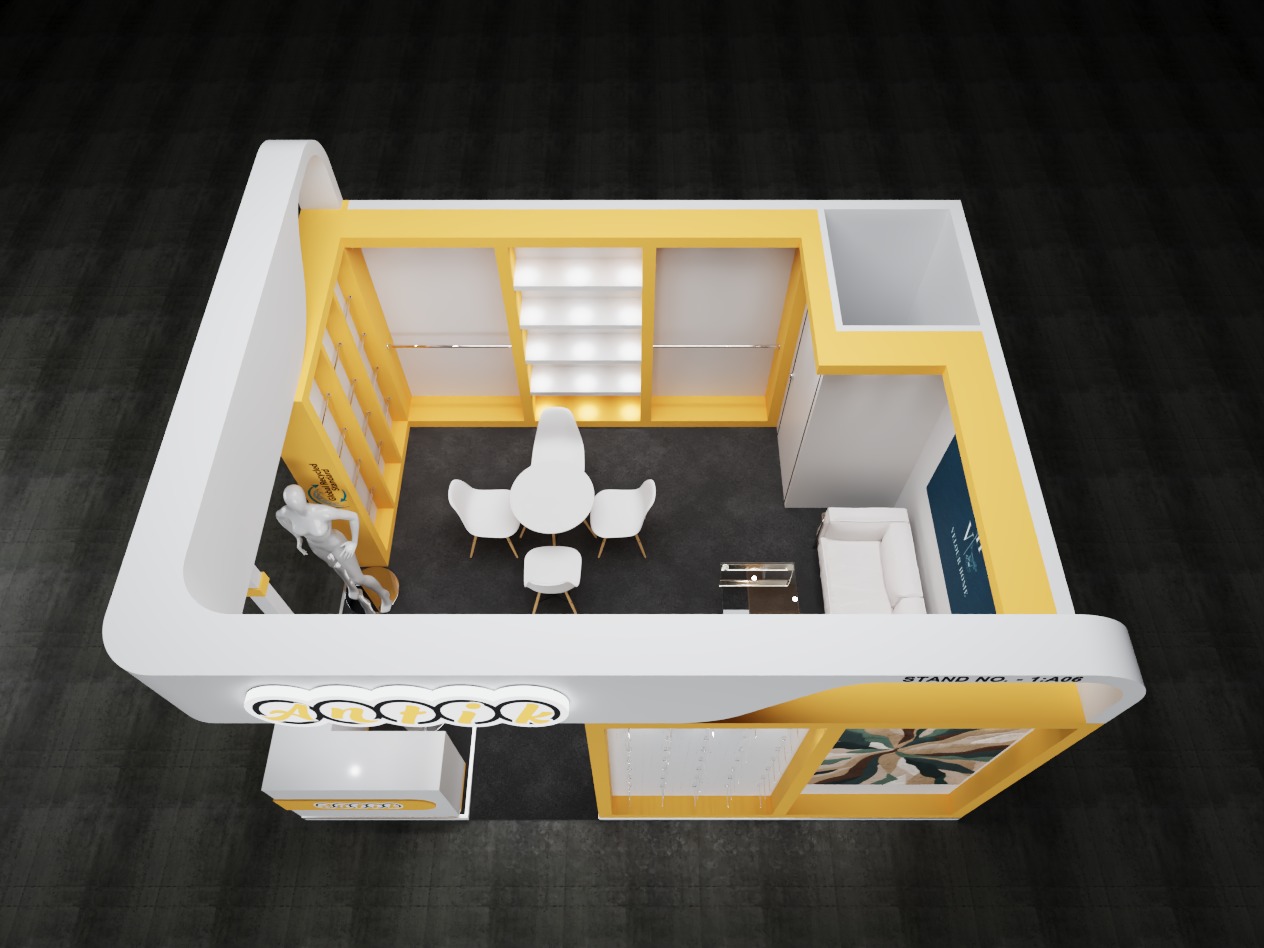 Exhibition Stand 5x4 2Sides D1V1 3D model_7