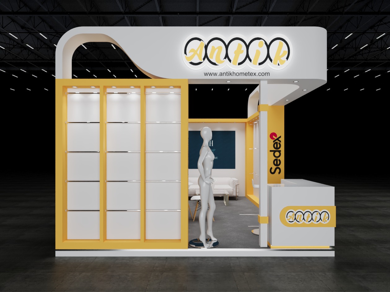 Exhibition Stand 5x4 2Sides D1V1 3D model_3