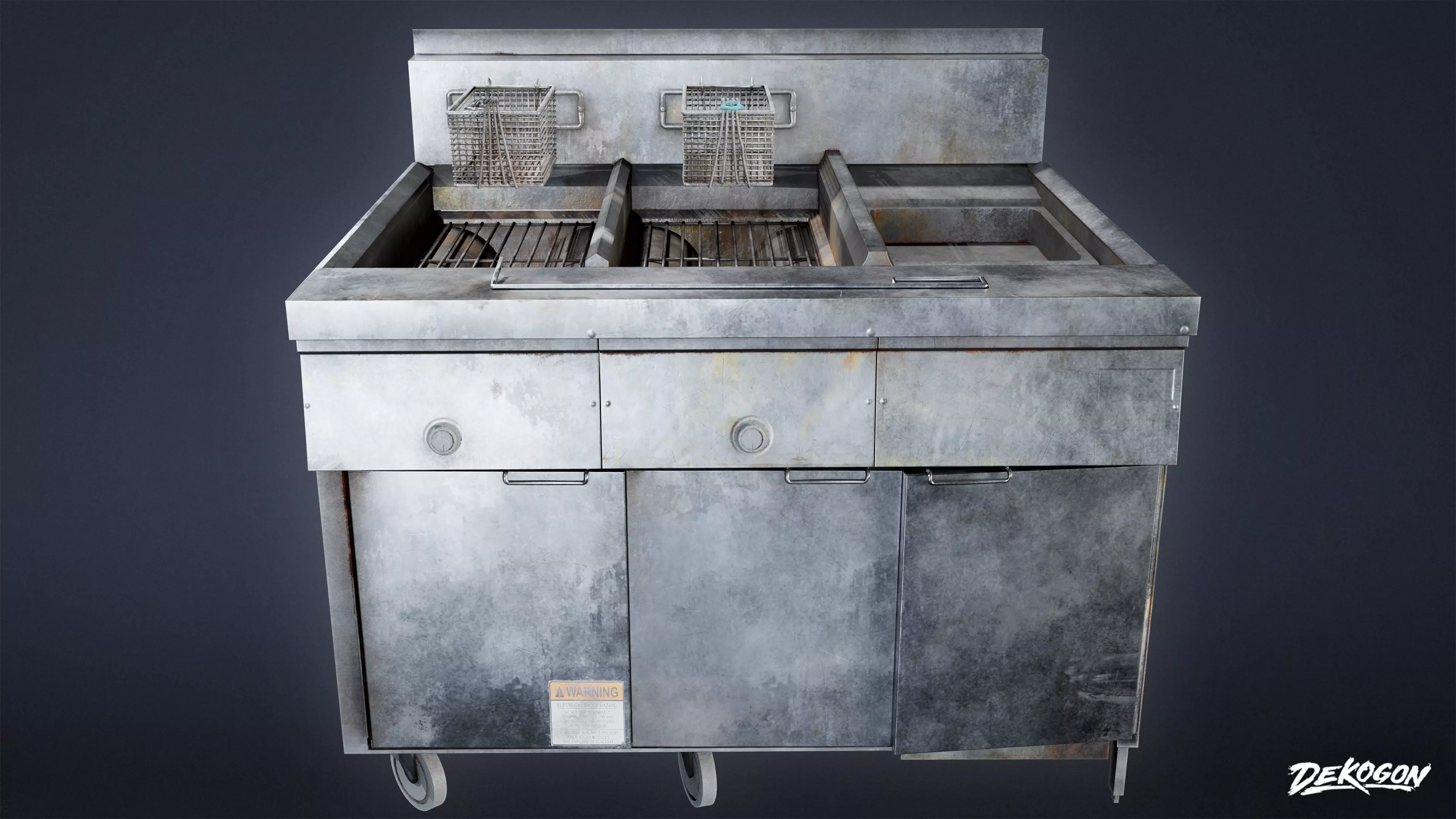 RESTAURANT - Fryer 01 - LOW POLY AND NANITE Low-poly 3D model