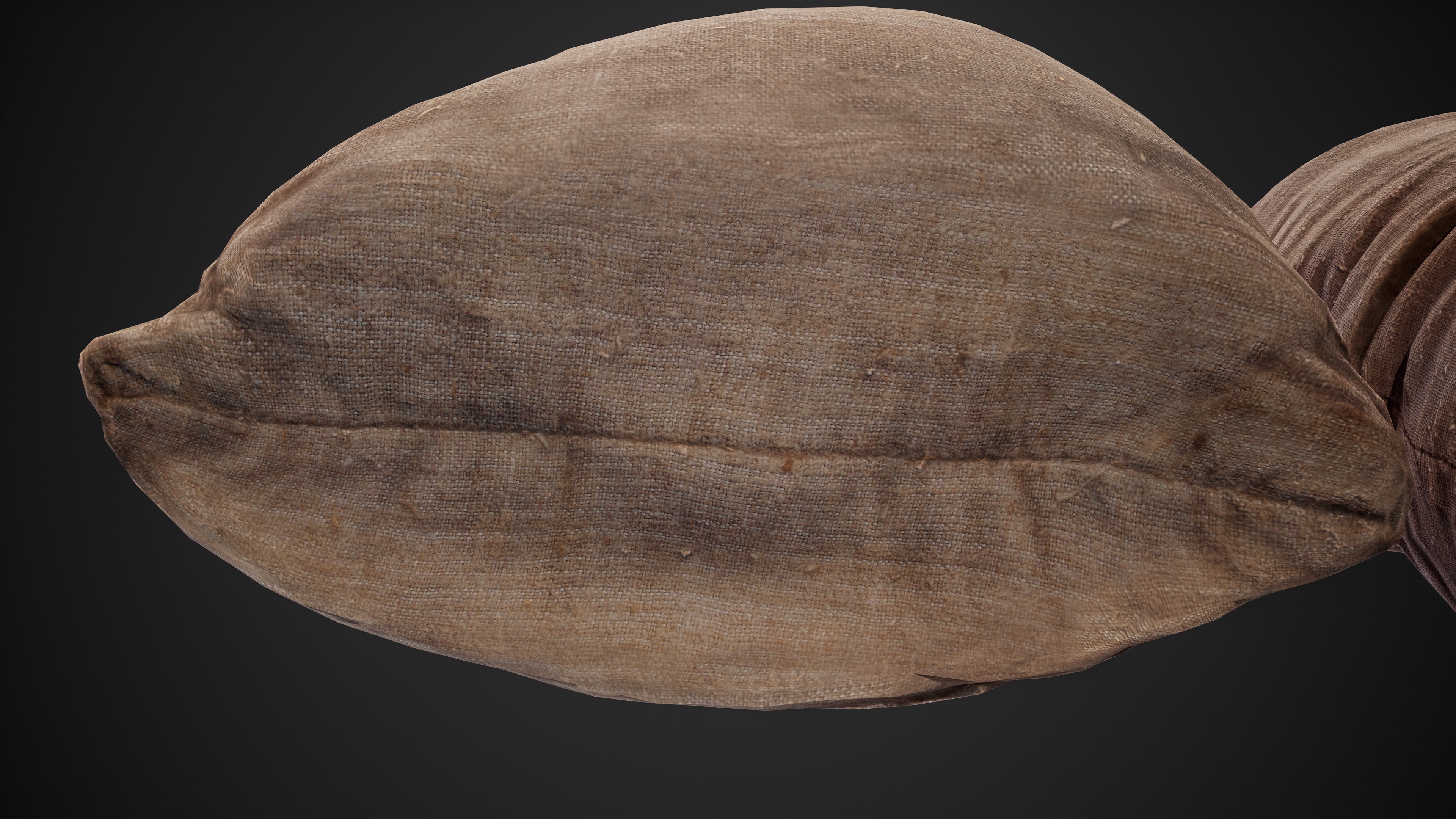 Realistic old burlap bag 07 photo scan Low-poly 3D model_8