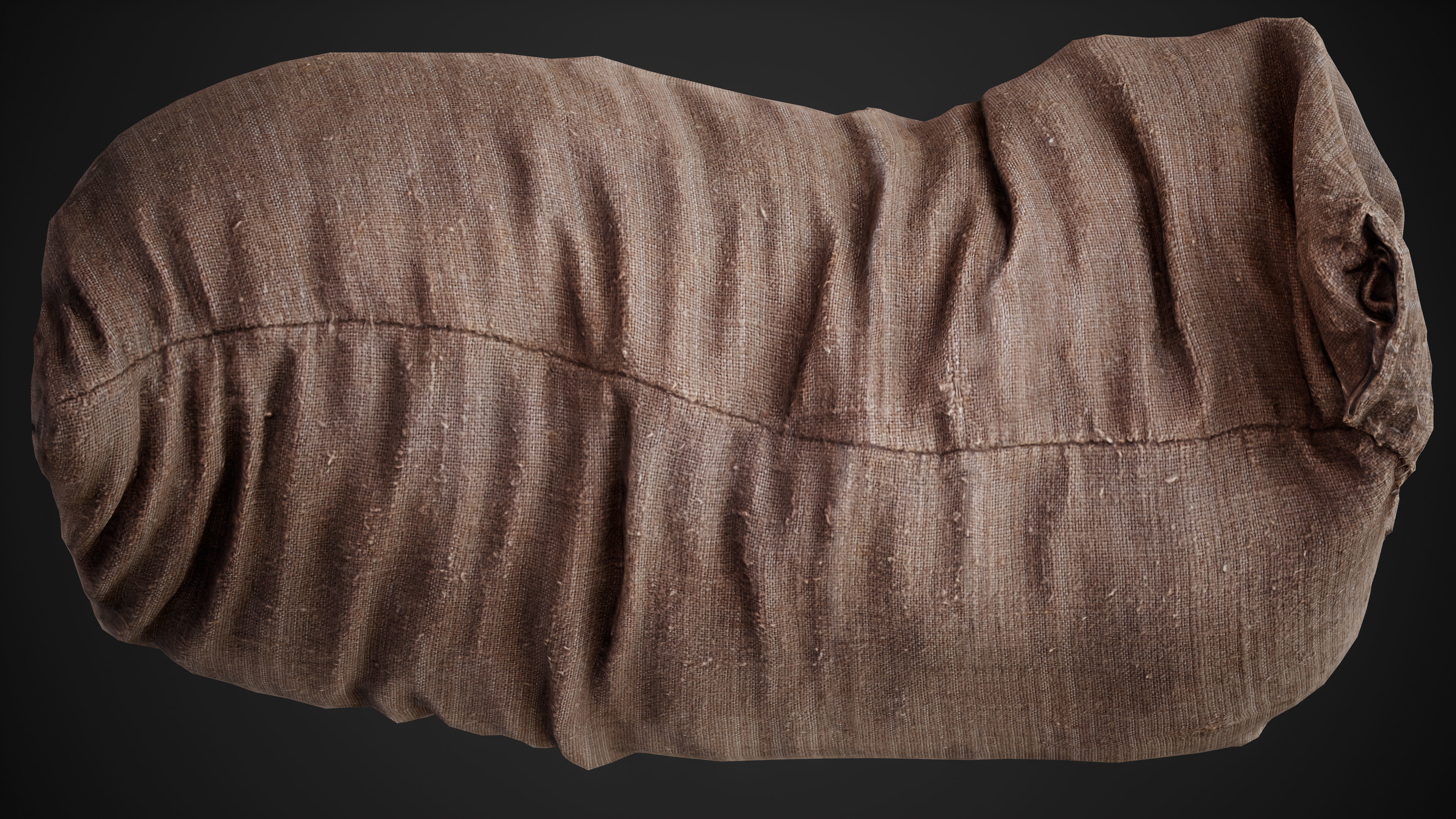 Realistic old burlap bag 07 photo scan Low-poly 3D model_17