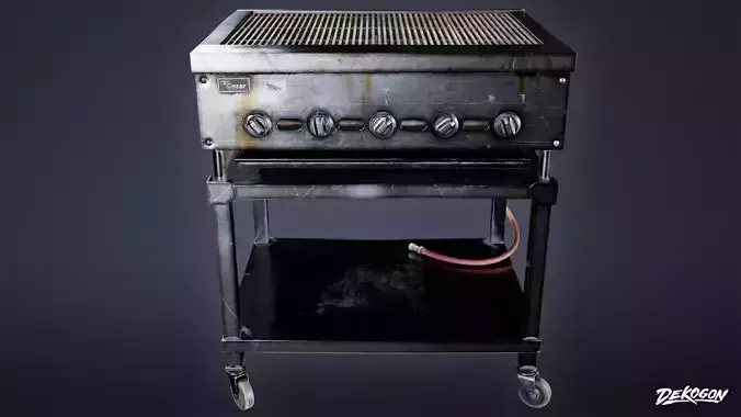 RESTAURANT - Grill Commercial 01 - LOW POLY AND NANITE