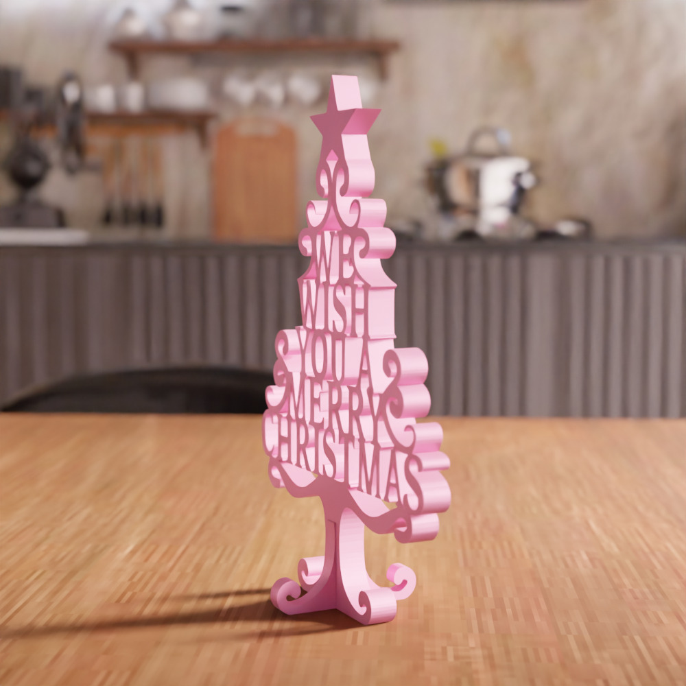 We Wish You A Merry Christmas Tree - 217 3D print model_1