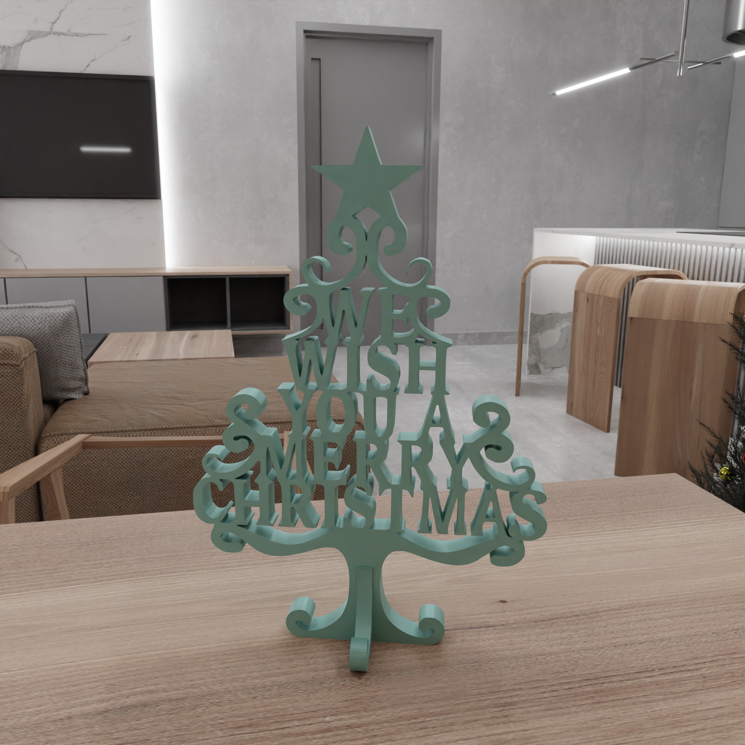 We Wish You A Merry Christmas Tree - 217 3D print model_8