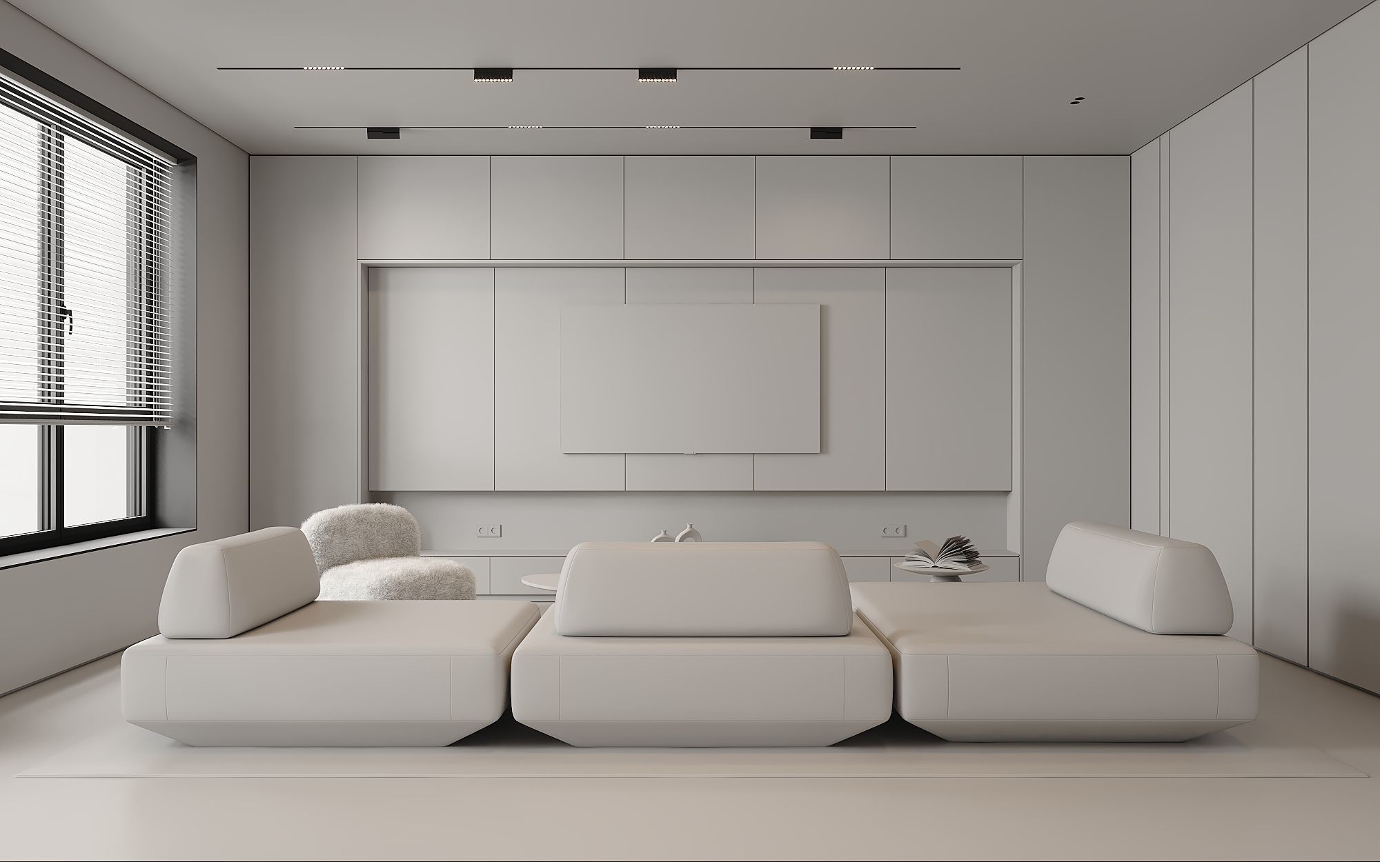 AR-22081 Gray House - Livingroom-Kitchen-Hallway 3D Scene 3D model_28