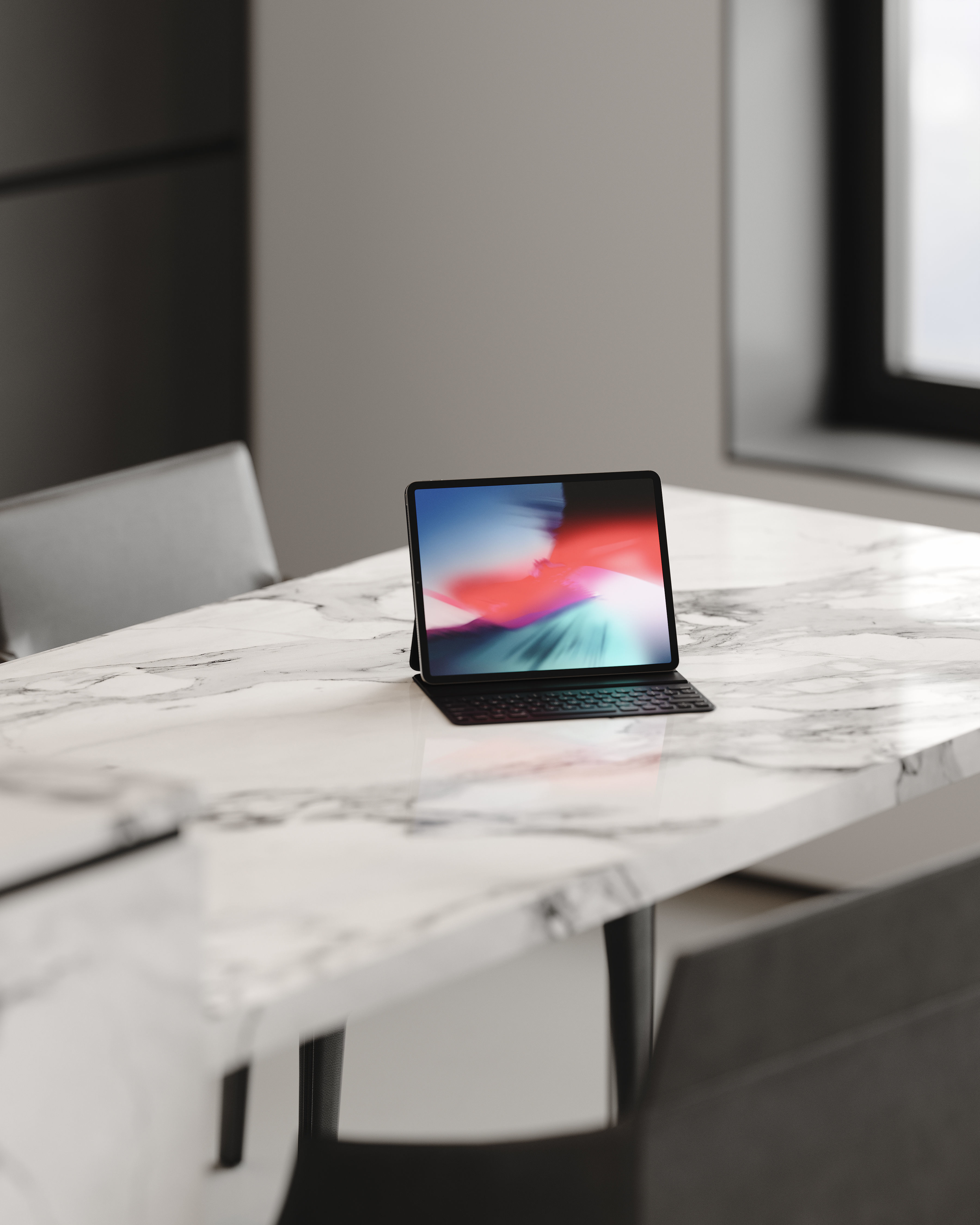 AR-22081 Gray House - Livingroom-Kitchen-Hallway 3D Scene 3D model_16