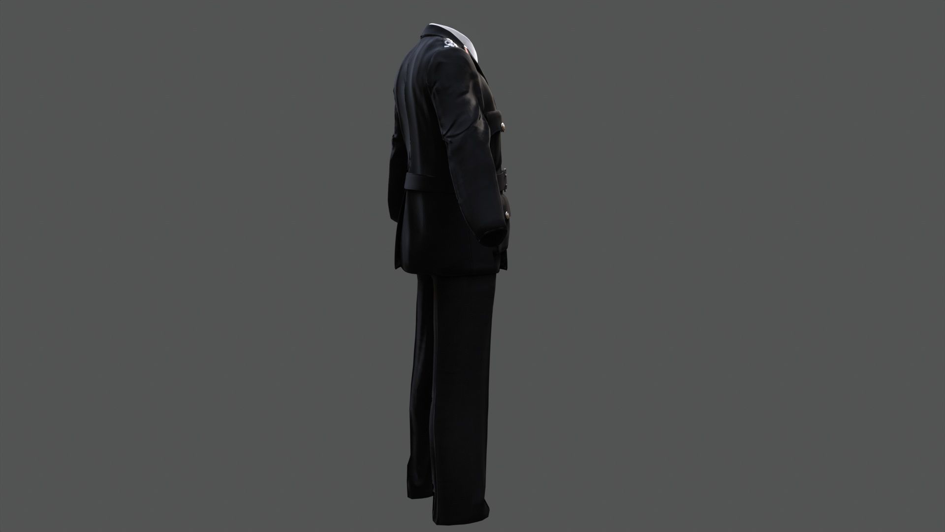 3D Model Collection of Modern London Fire Brigade Formal Uniform Low-poly 3D model_22