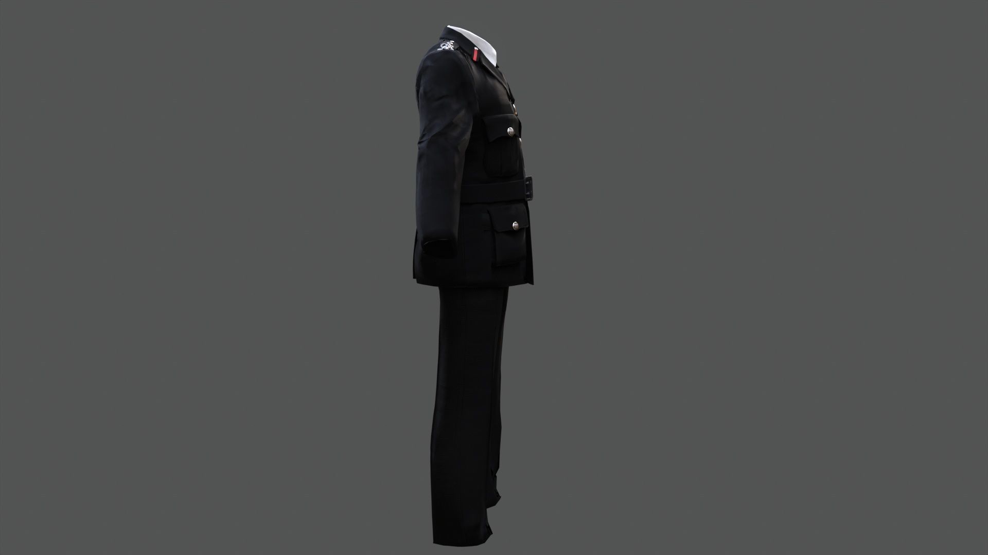 3D Model Collection of Modern London Fire Brigade Formal Uniform Low-poly 3D model_21