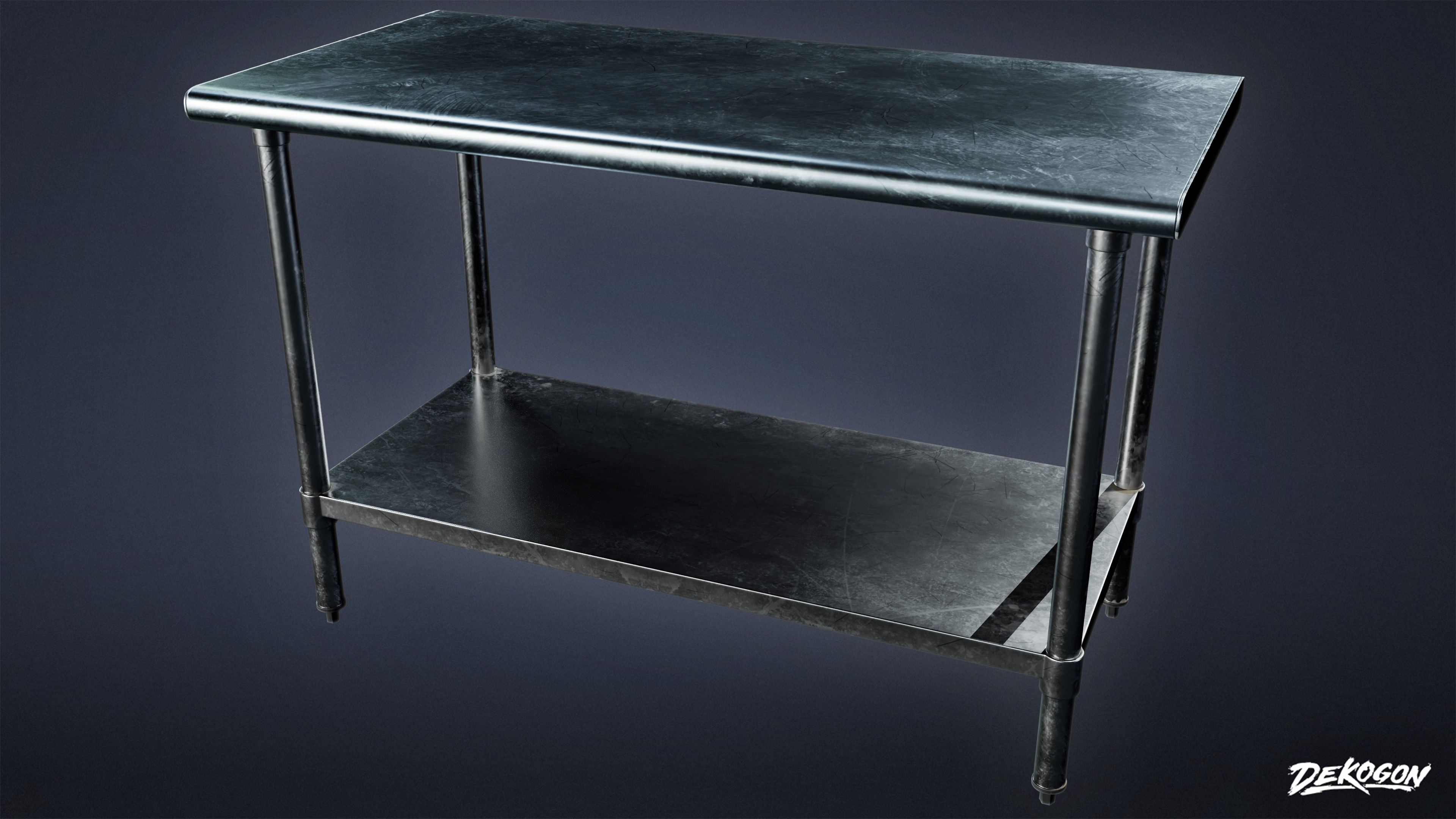 RESTAURANT - Kitchen Prep Table 01 - LOW POLY AND NANITE Low-poly 3D model_5