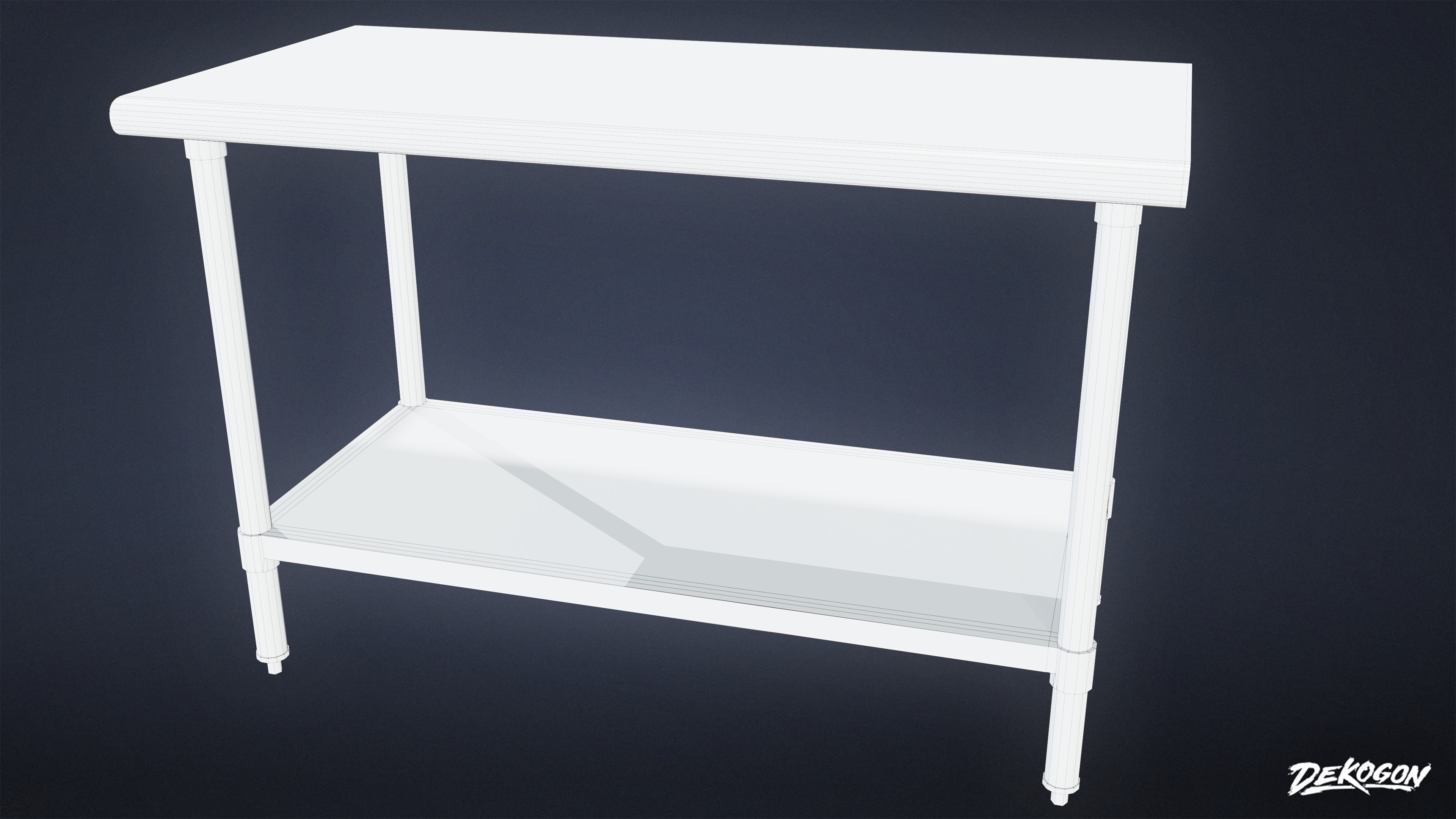 RESTAURANT - Kitchen Prep Table 01 - LOW POLY AND NANITE Low-poly 3D model_7