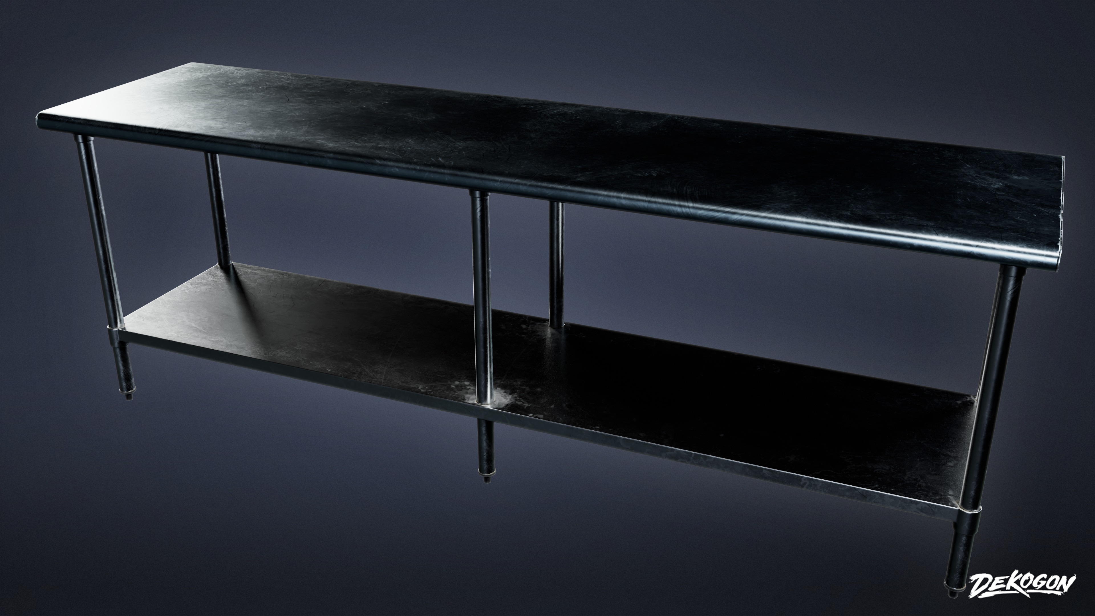 RESTAURANT - Kitchen Prep Table 01 - LOW POLY AND NANITE Low-poly 3D model_3