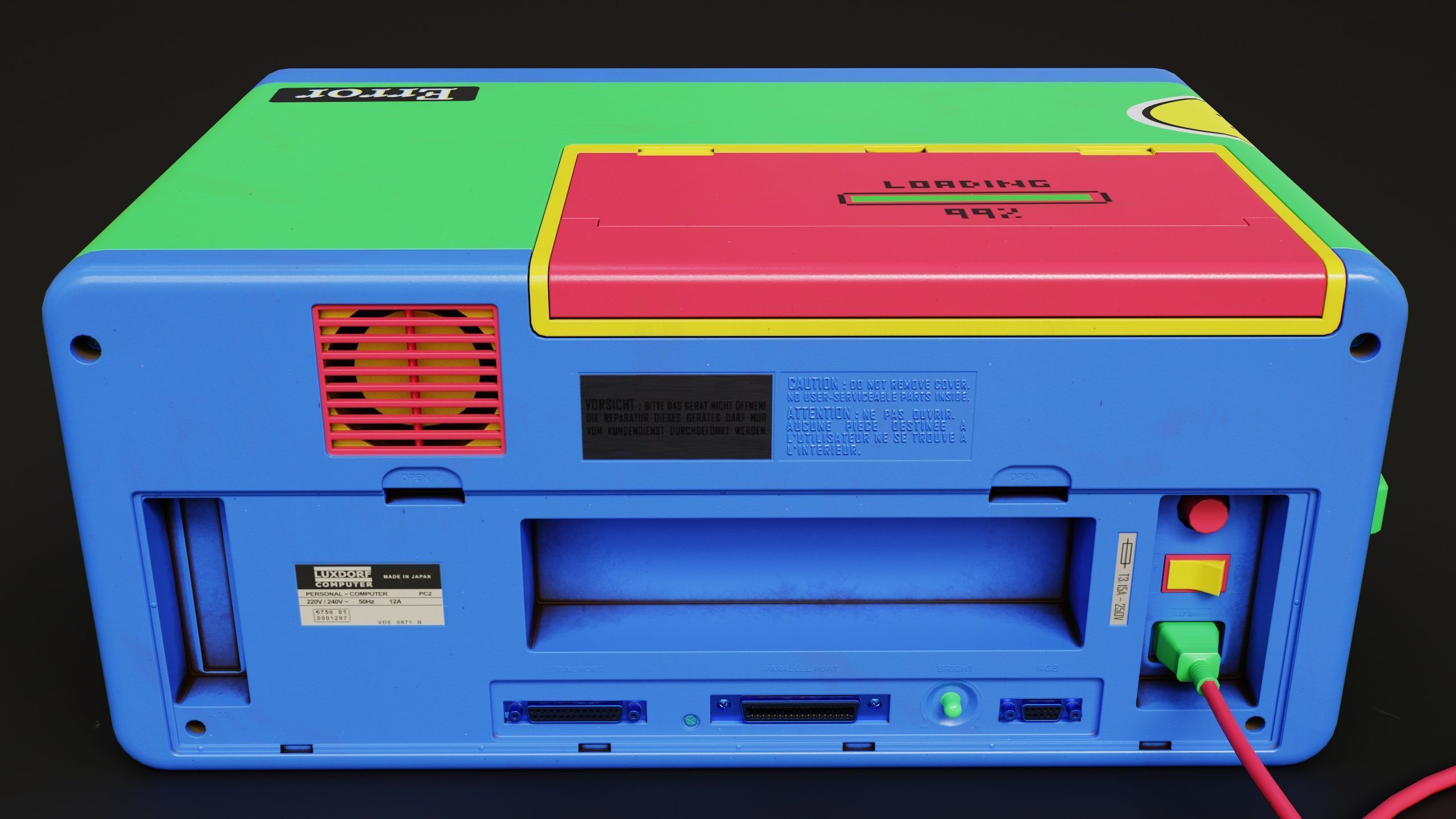 LUXDORF Retro Computer - Prismix Low-poly 3D model_4