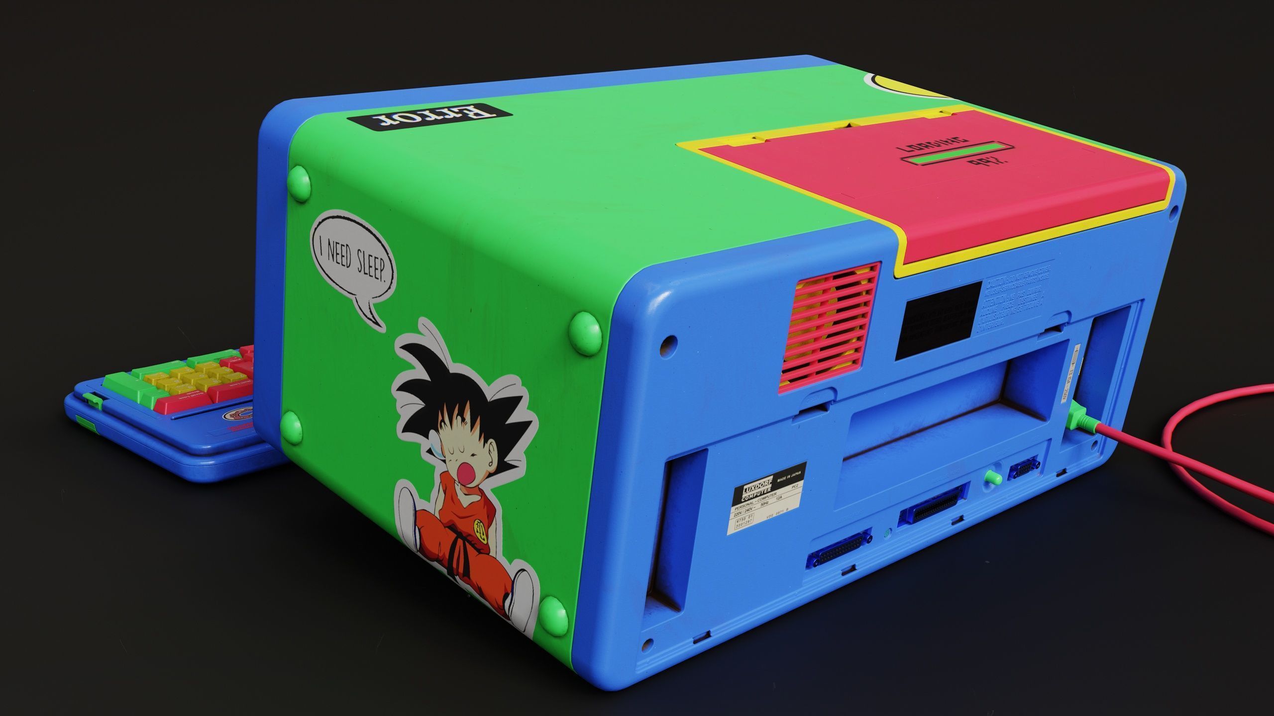 LUXDORF Retro Computer - Prismix Low-poly 3D model_5