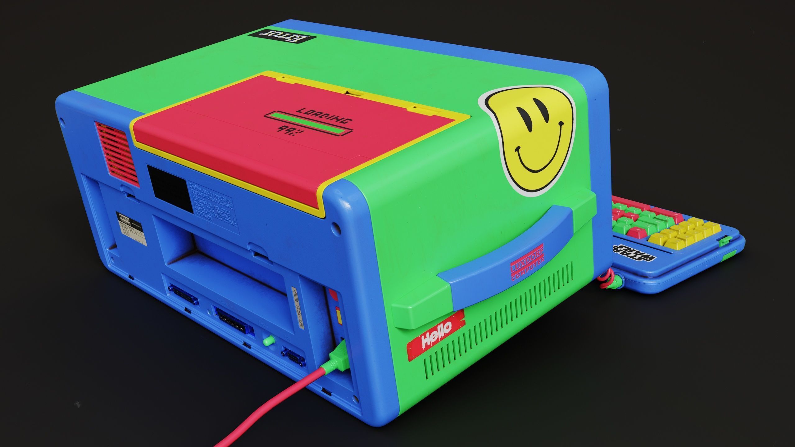 LUXDORF Retro Computer - Prismix Low-poly 3D model_3