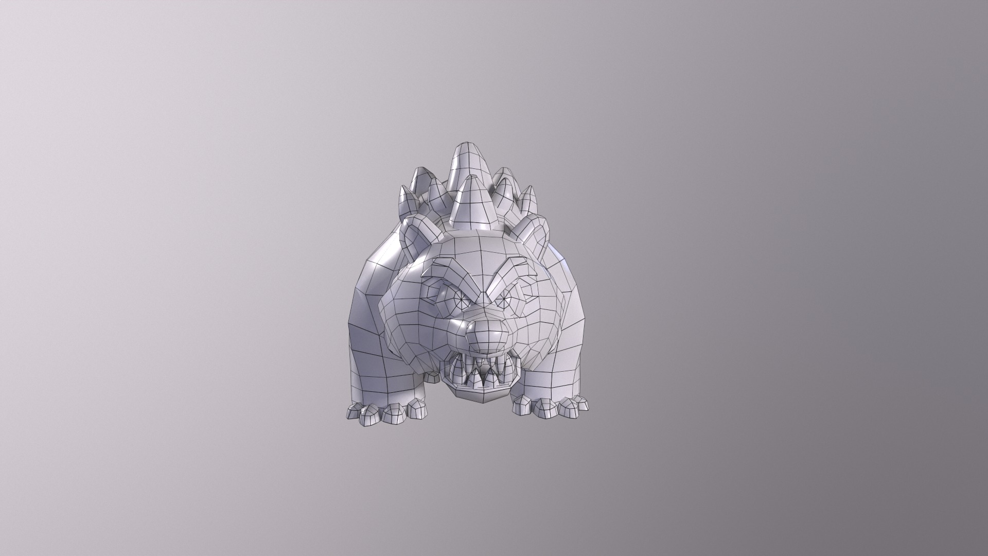 Lowpoly Stylized Ice Bear Rigged and Animated Low-poly 3D model_11