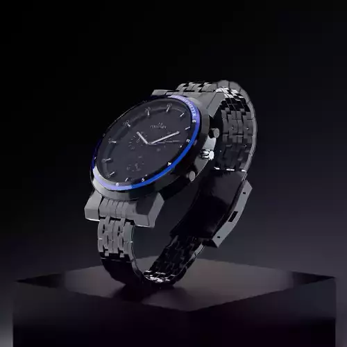 Luxury Wristwatch 3D Model High-Quality PBR Textured