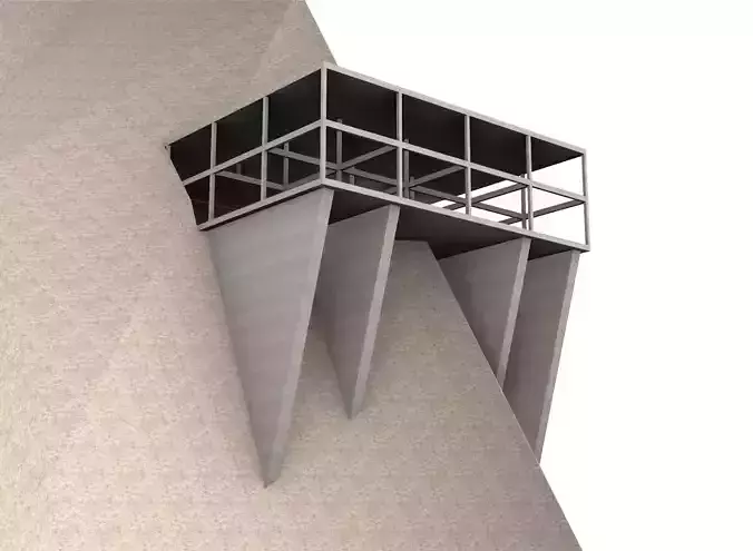 Cliff House Free 3D model