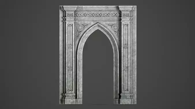 Lowpoly Gothic Portal - type 3