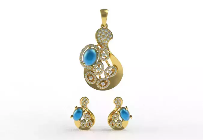 Diamond Pendant Set 43