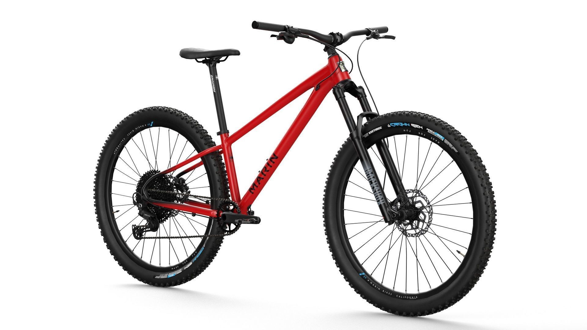 MTB hardtail red black Low-poly 3D model_1