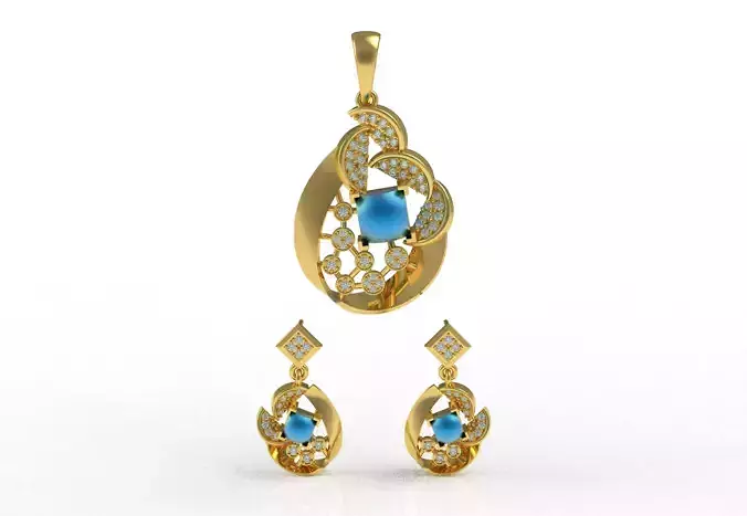 Diamond Pendant Set 46