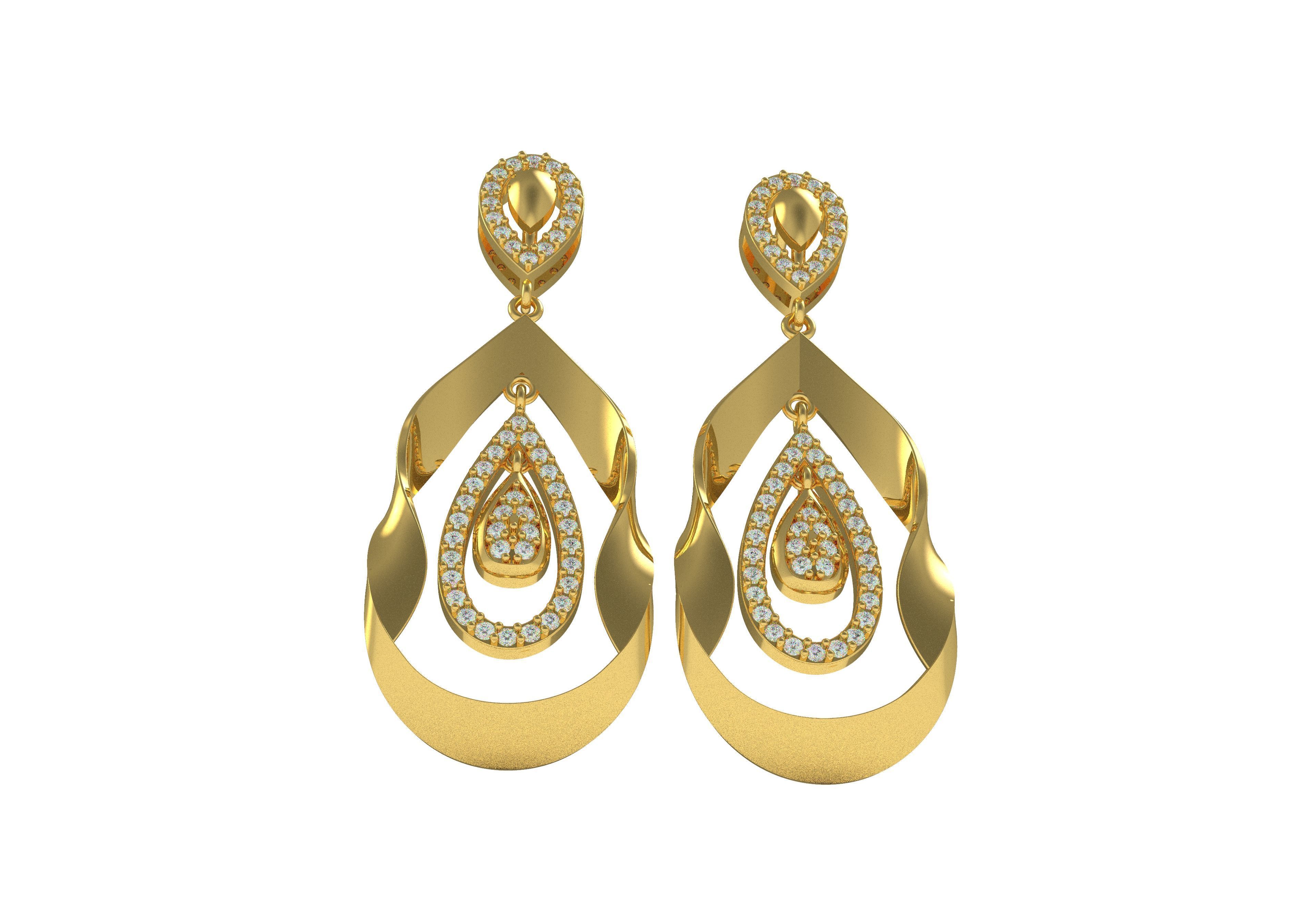 Diamond Pendant Set 48 3D print model_1