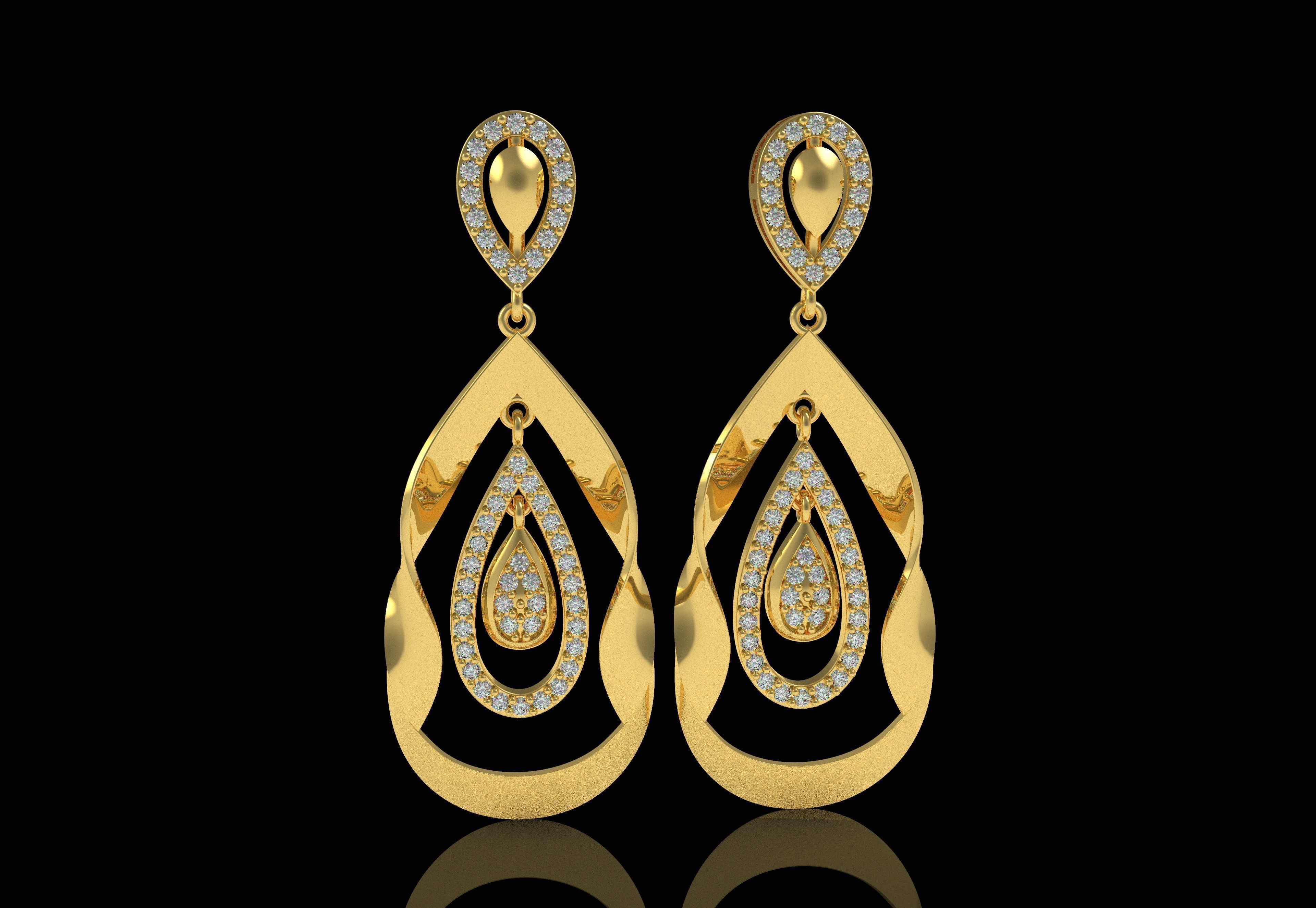 Diamond Pendant Set 48 3D print model_14