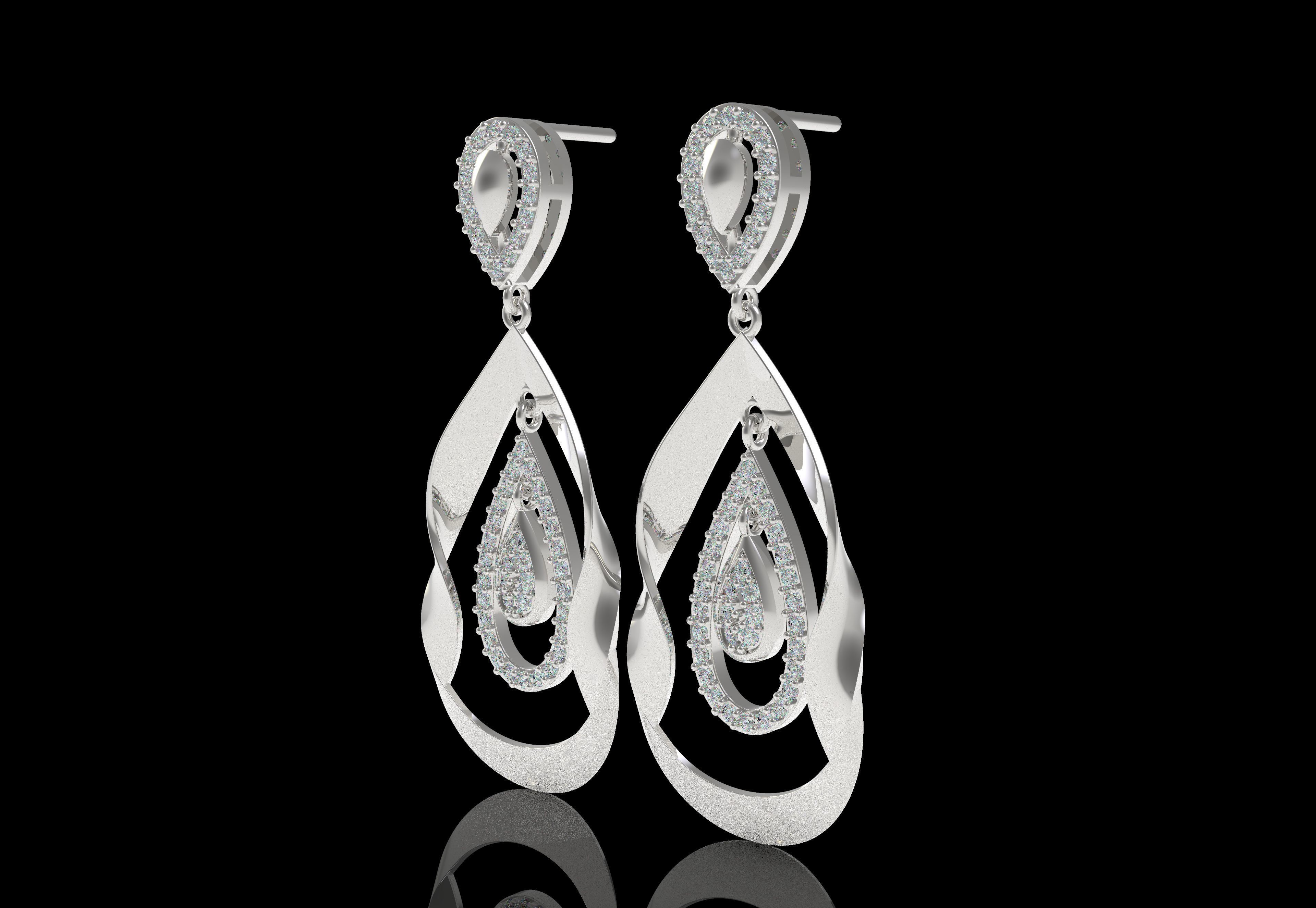 Diamond Pendant Set 48 3D print model_12