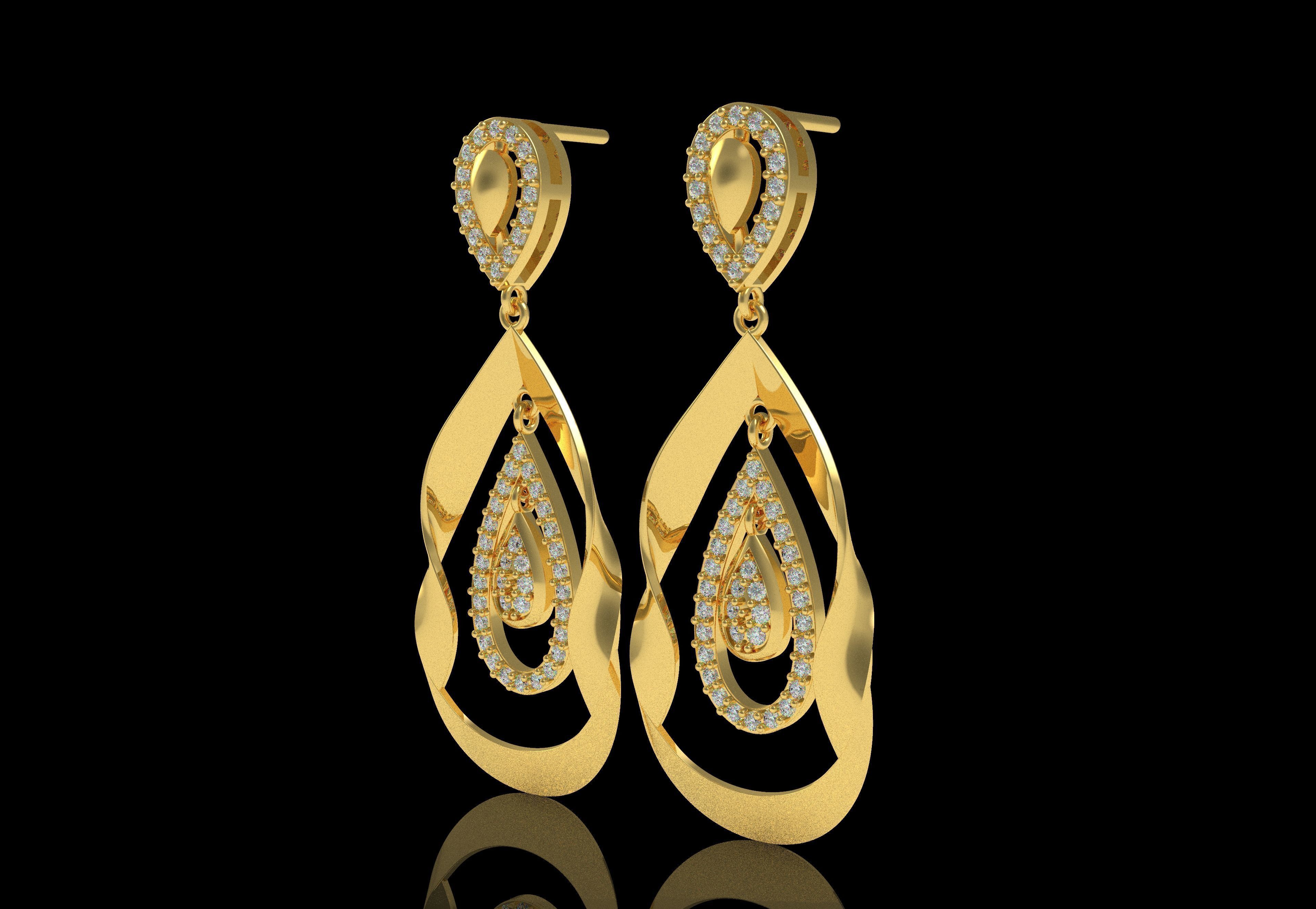 Diamond Pendant Set 48 3D print model_16