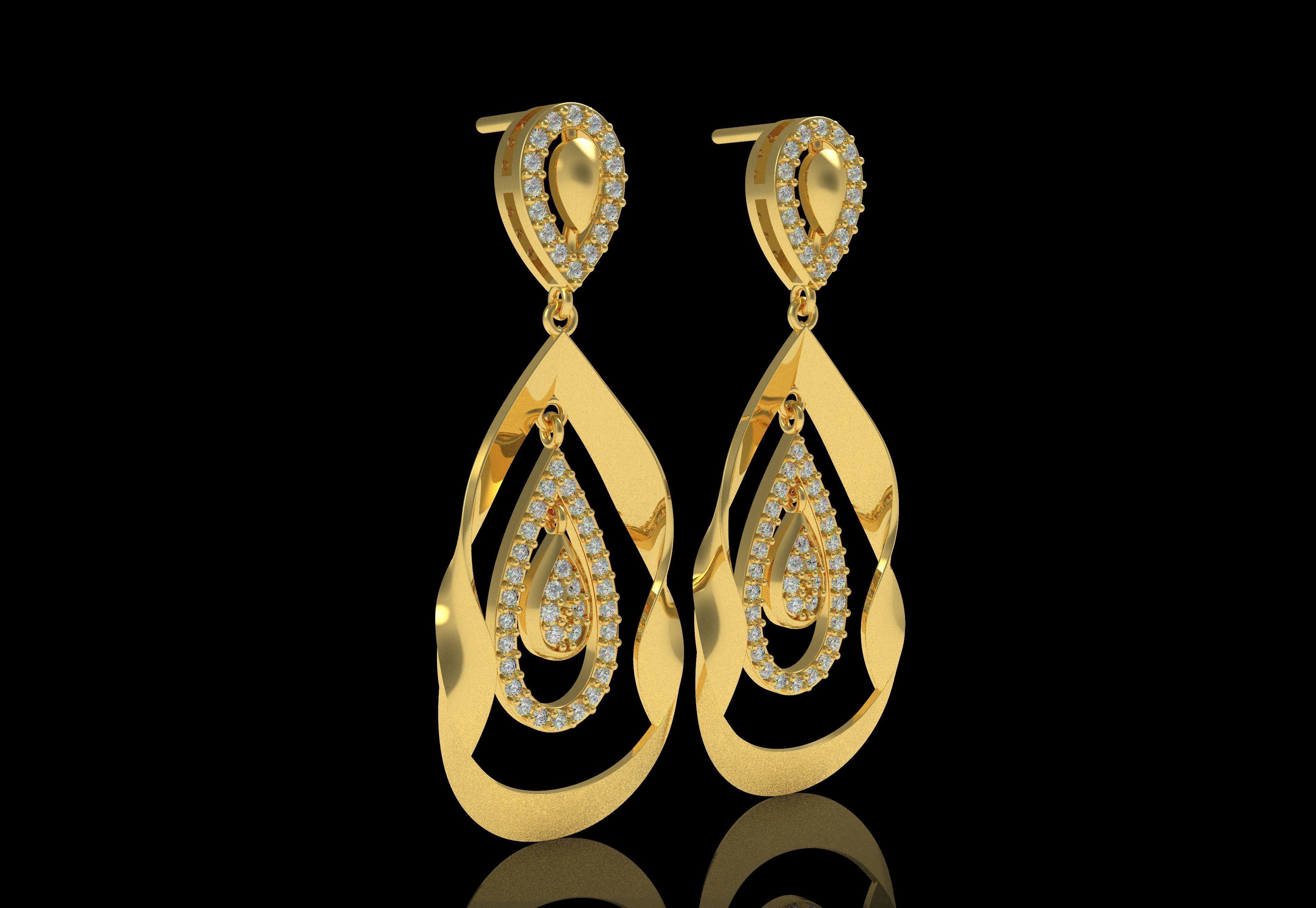 Diamond Pendant Set 48 3D print model_17