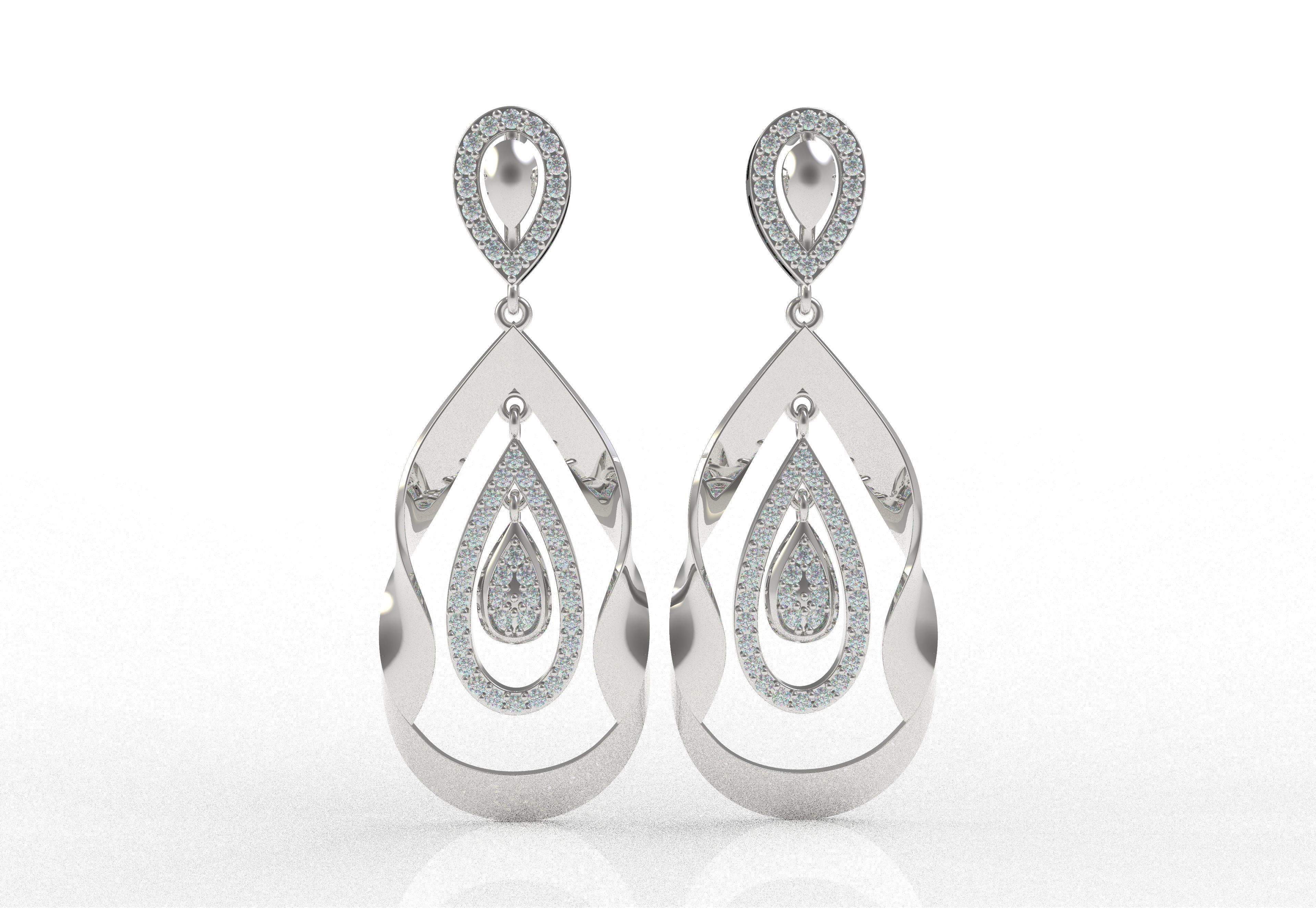 Diamond Pendant Set 48 3D print model_24