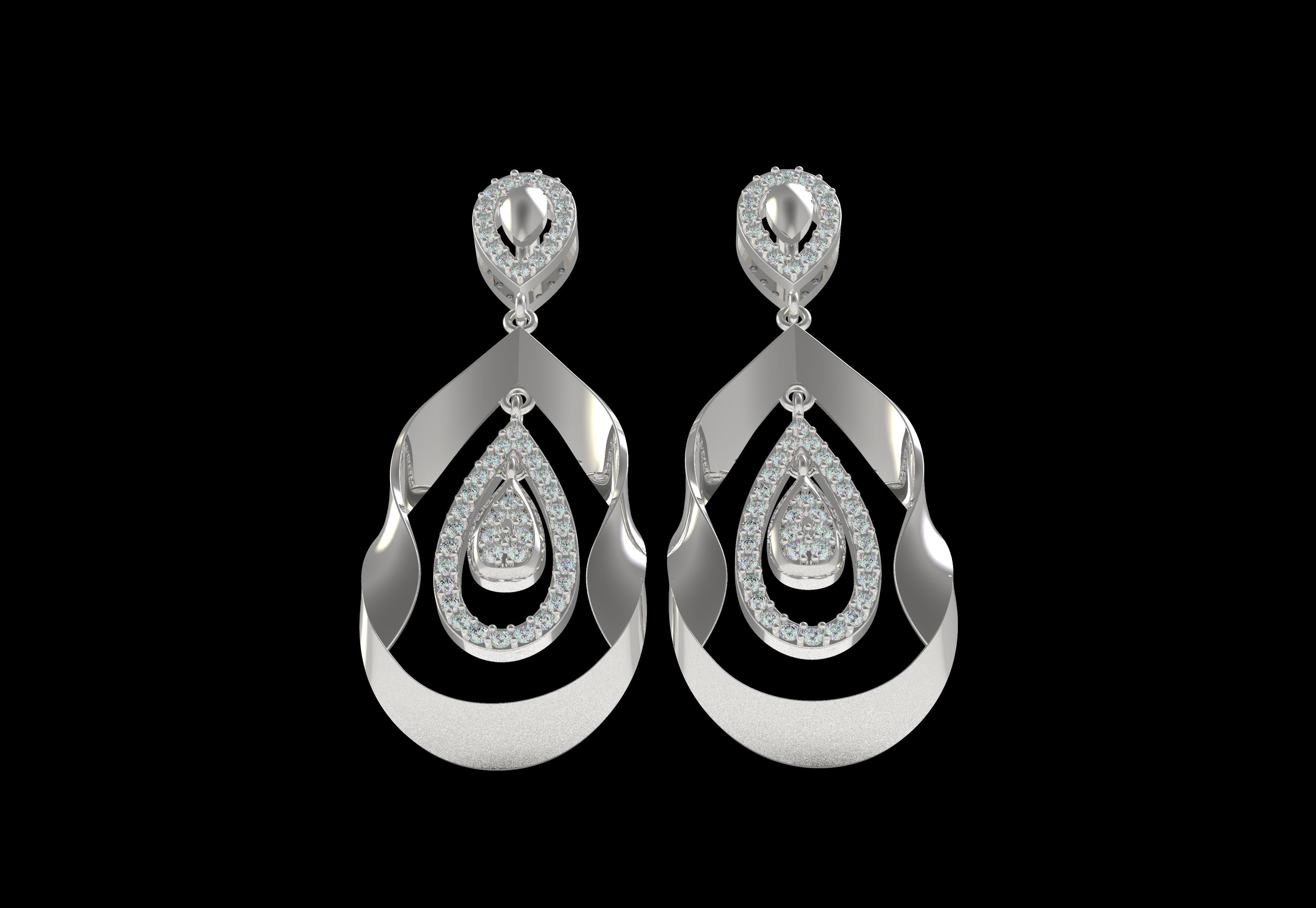 Diamond Pendant Set 48 3D print model_11