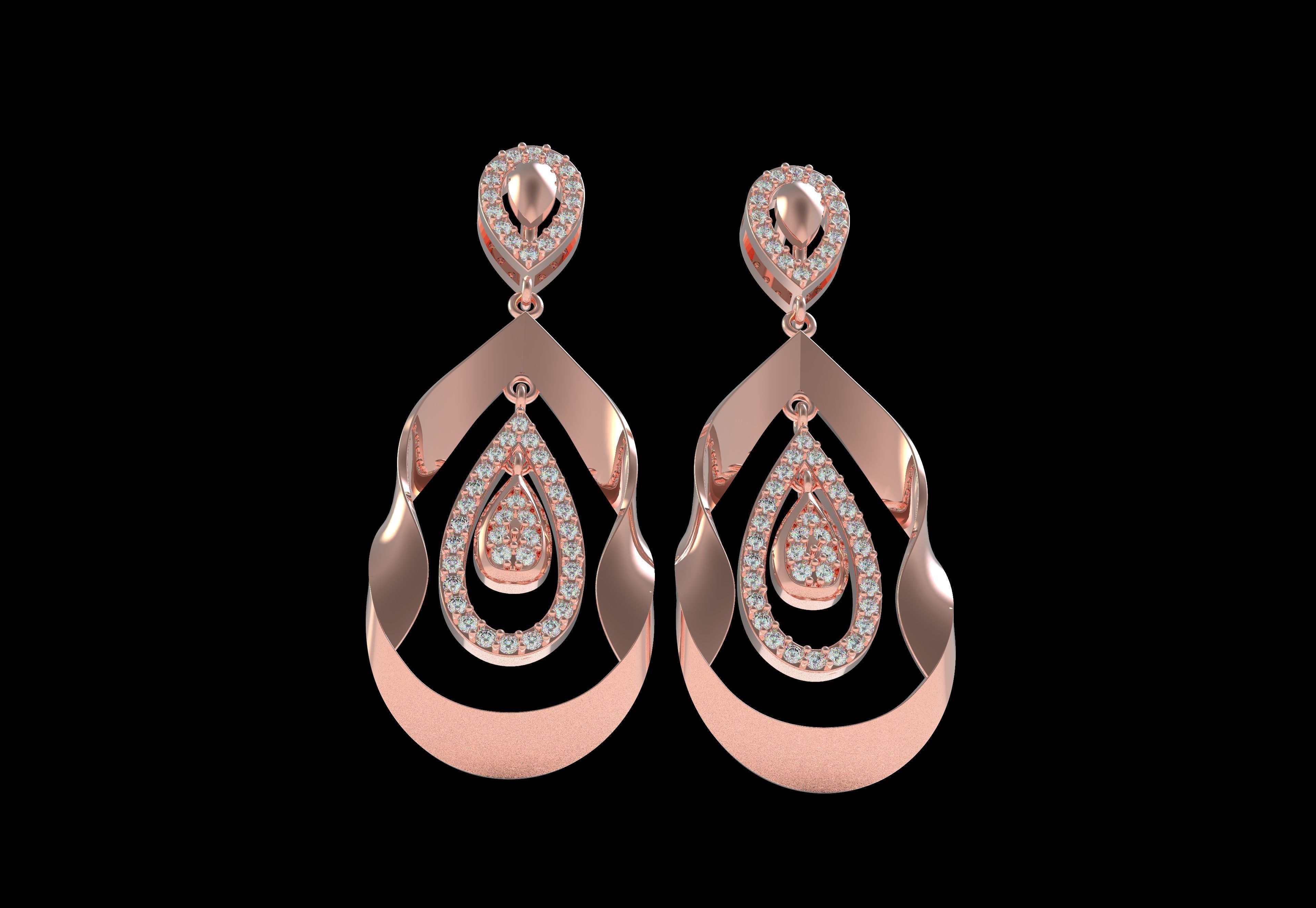 Diamond Pendant Set 48 3D print model_19