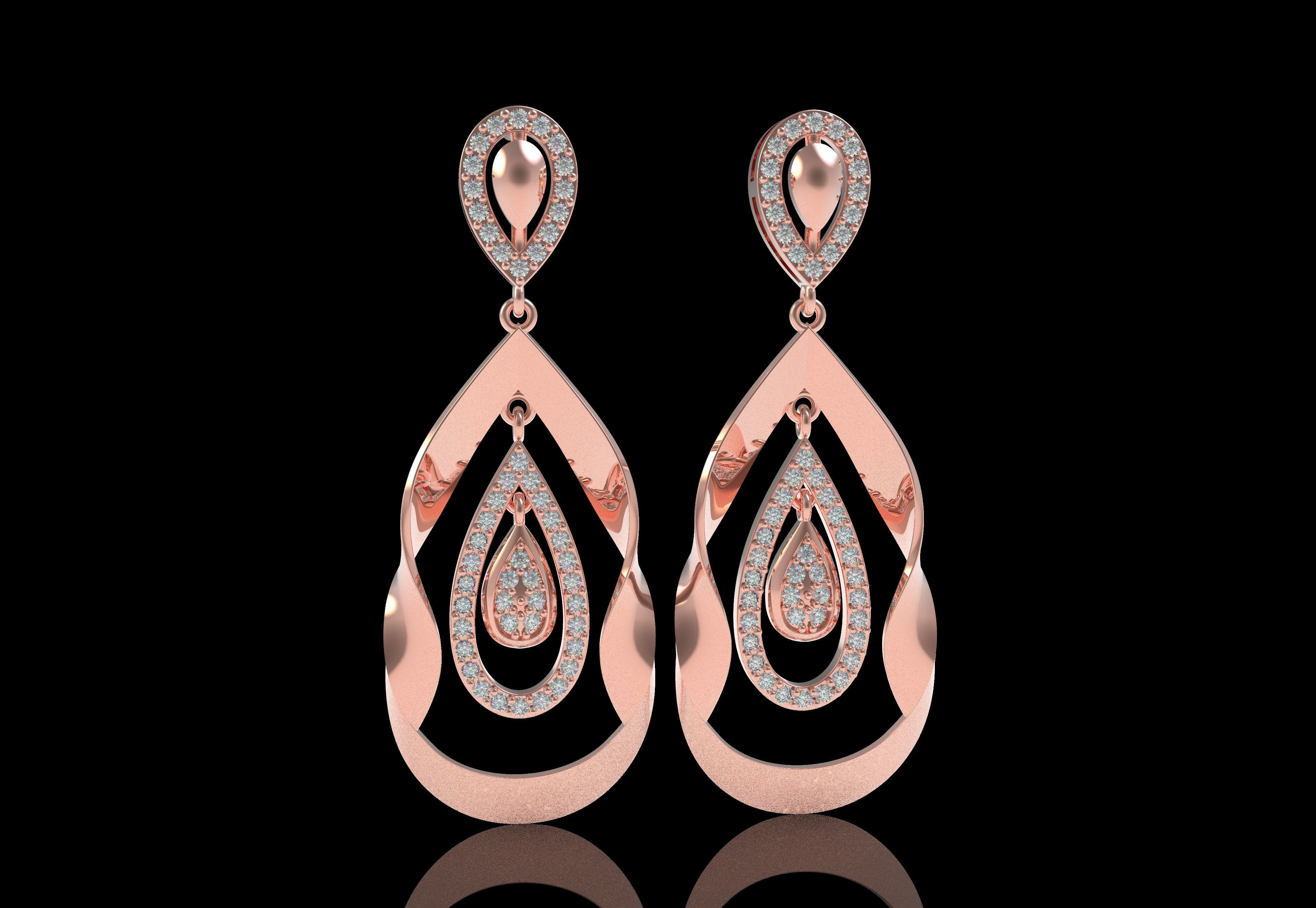 Diamond Pendant Set 48 3D print model_18