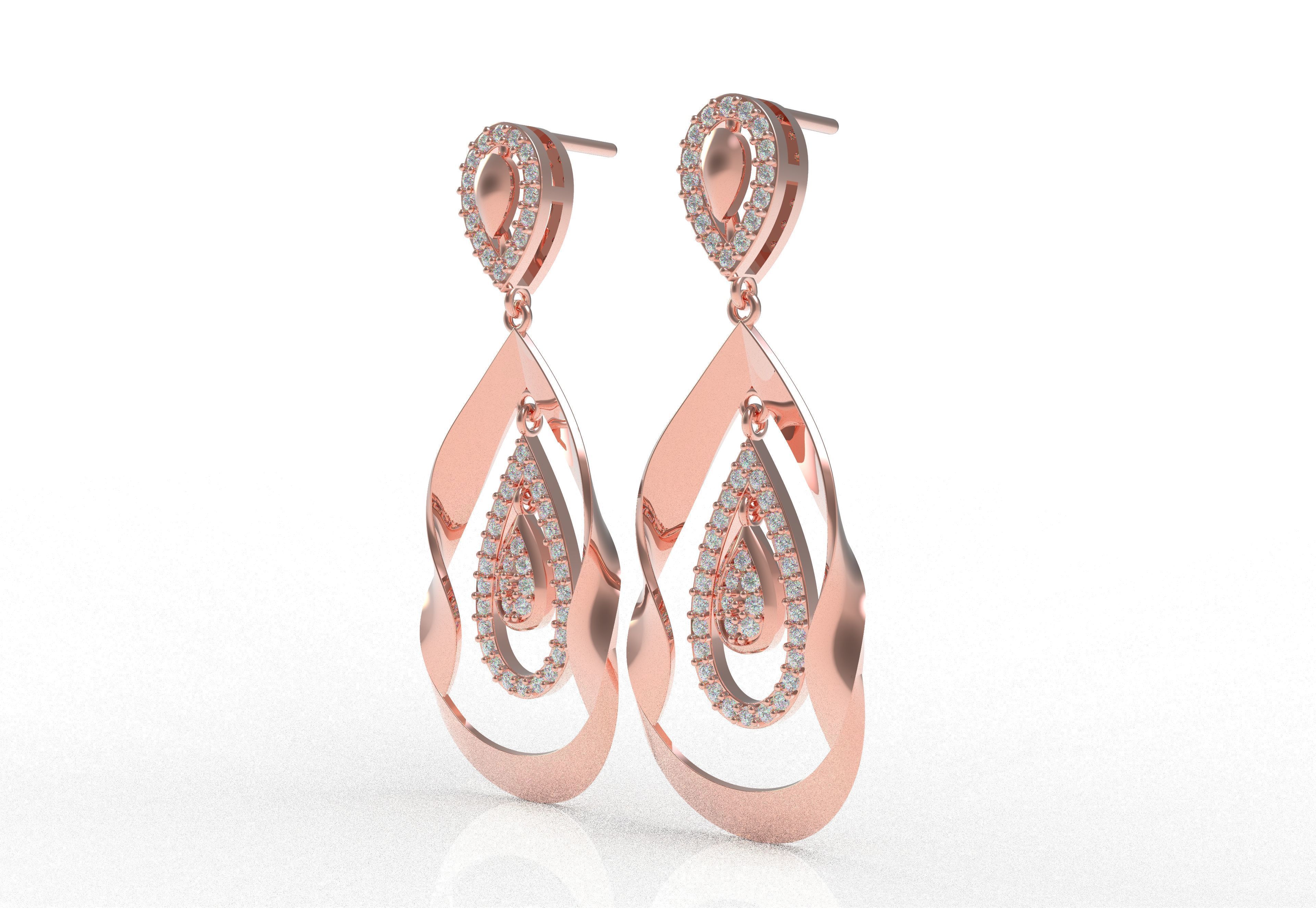 Diamond Pendant Set 48 3D print model_8