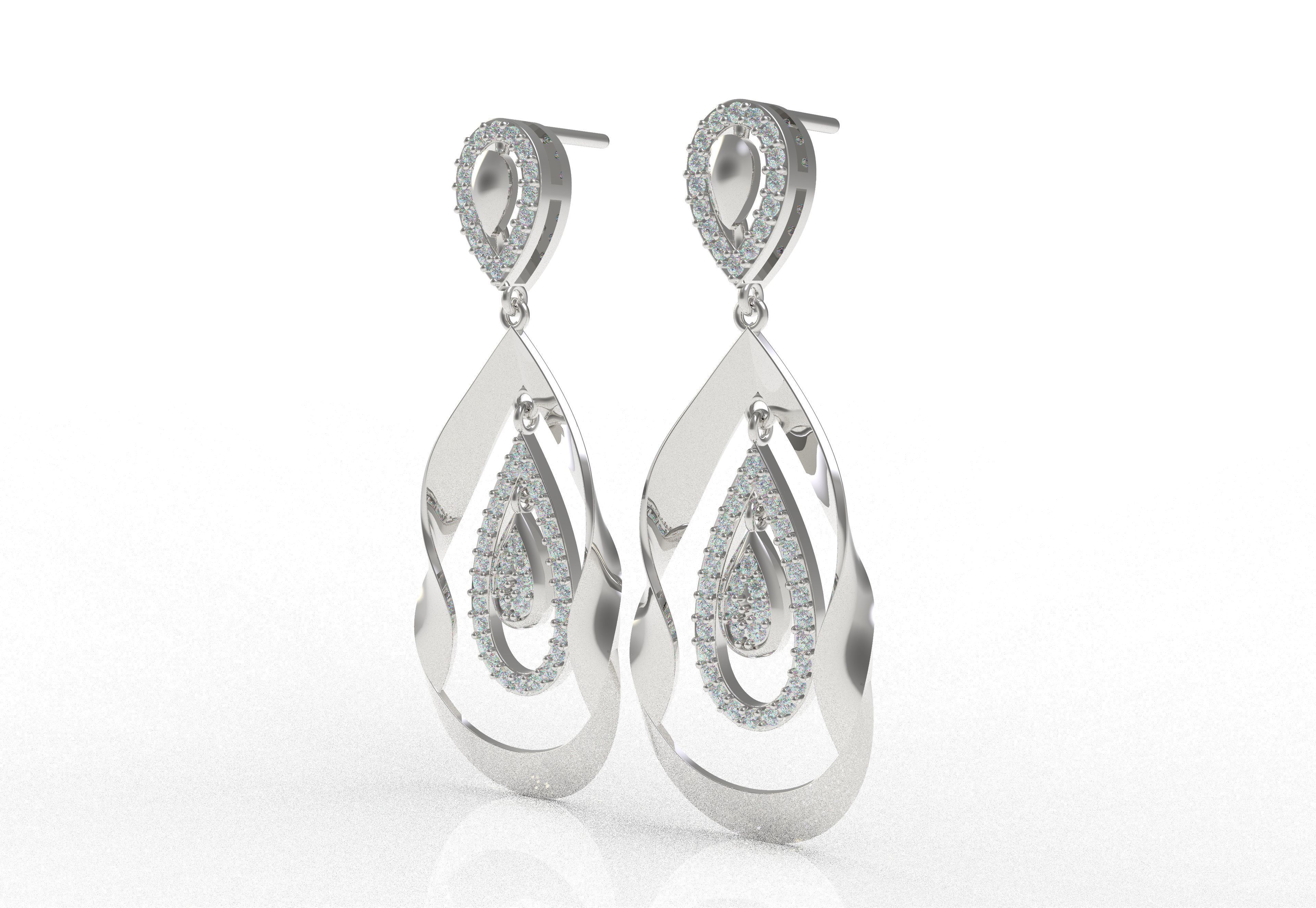 Diamond Pendant Set 48 3D print model_4