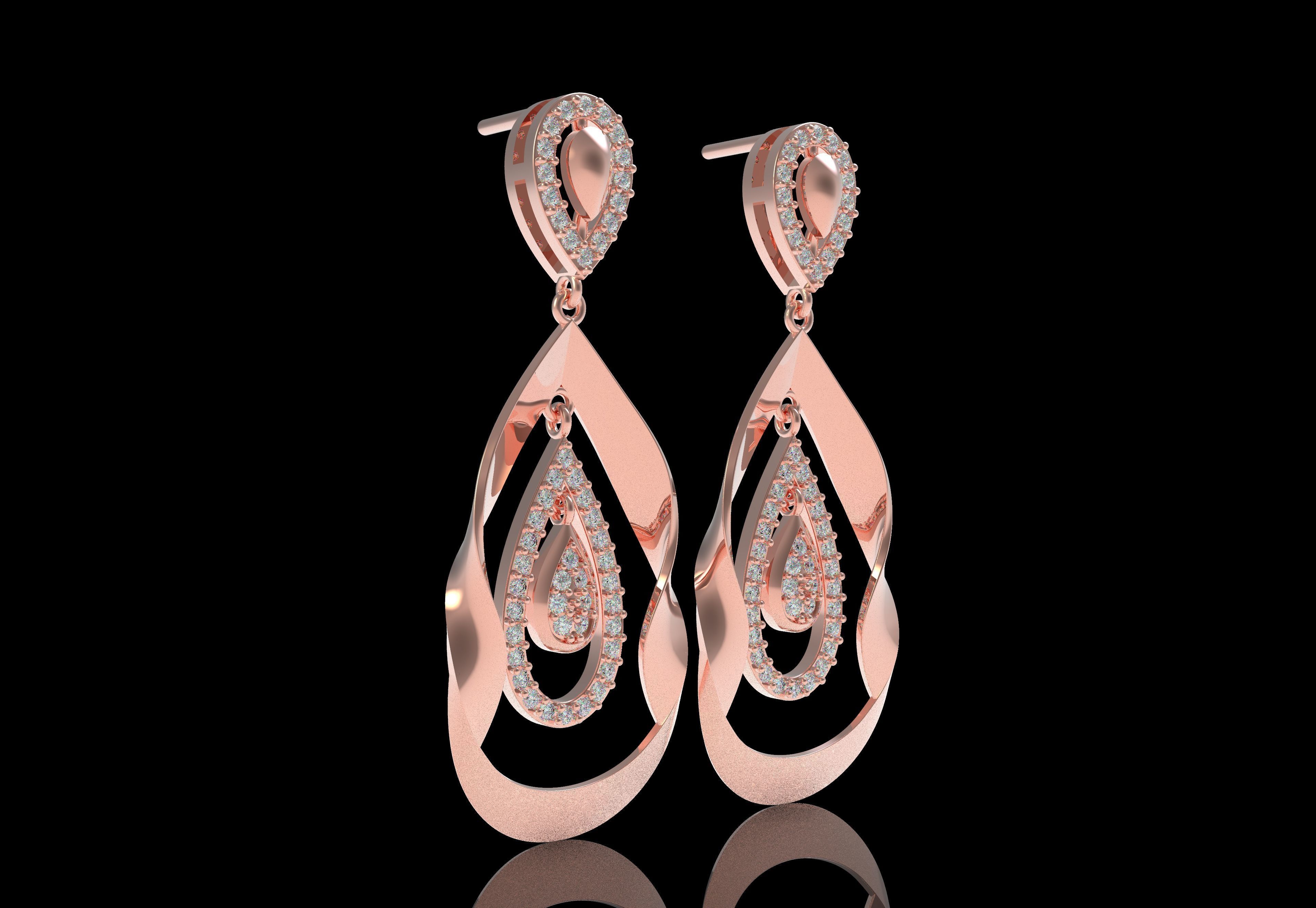 Diamond Pendant Set 48 3D print model_21