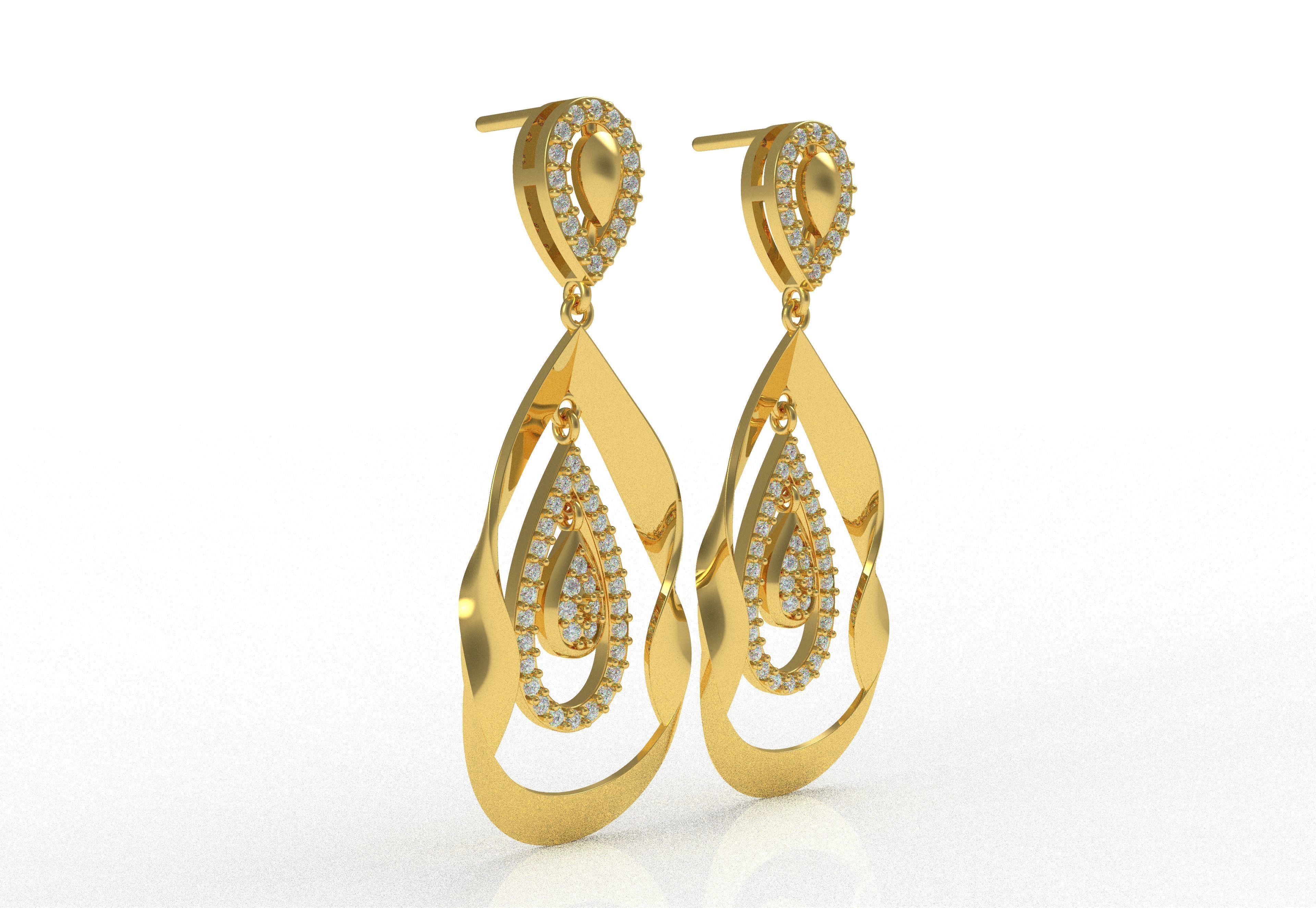 Diamond Pendant Set 48 3D print model_3